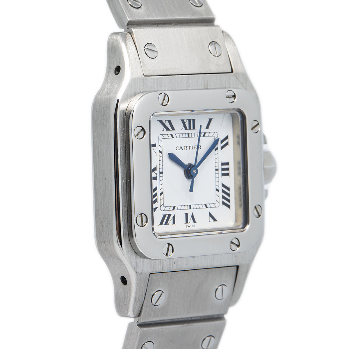 Cartier Santos Carree 0901 Stainless White Dial Automatic Ladies Watch 24mm
