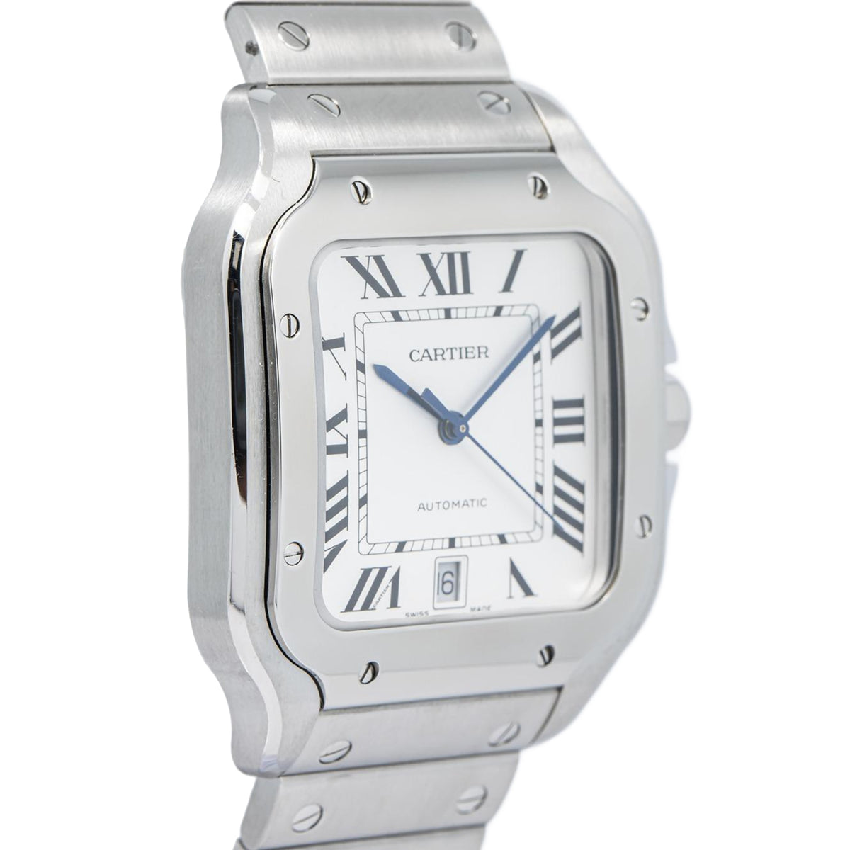 Cartier Santos 4072 WSSA0018 W/Box Stainless Steel Automatic Men's Watch 40mm