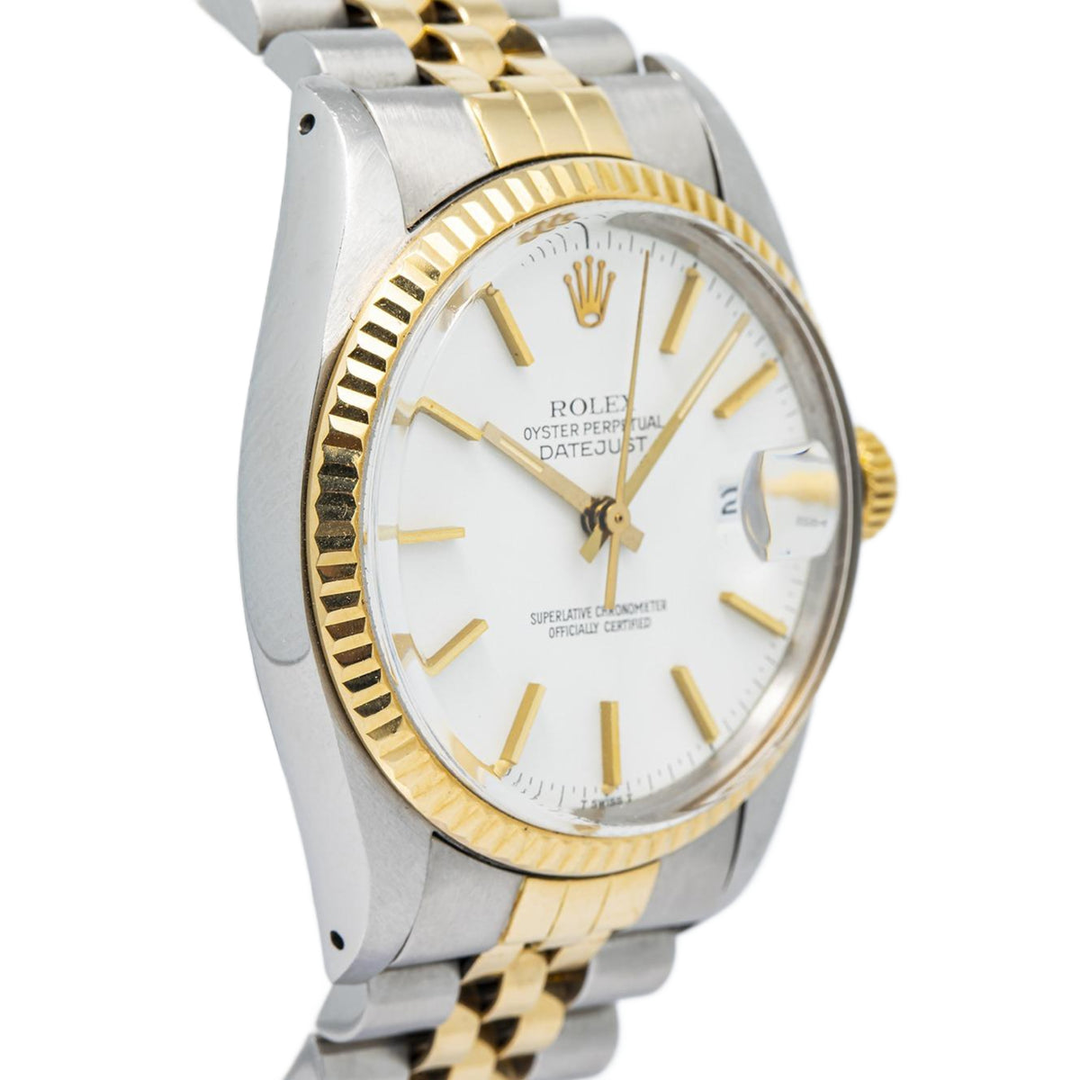 Rolex Datejust 16013 Two Tone Jubilee White Matte Dial Men's Watch 36mm