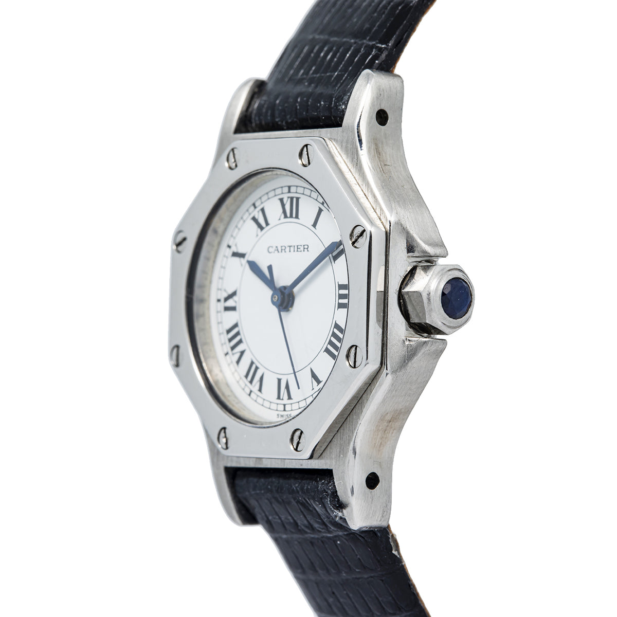 Cartier Santos Octagon 0906 Stainless White Dial Automatic Ladies watch 25mm