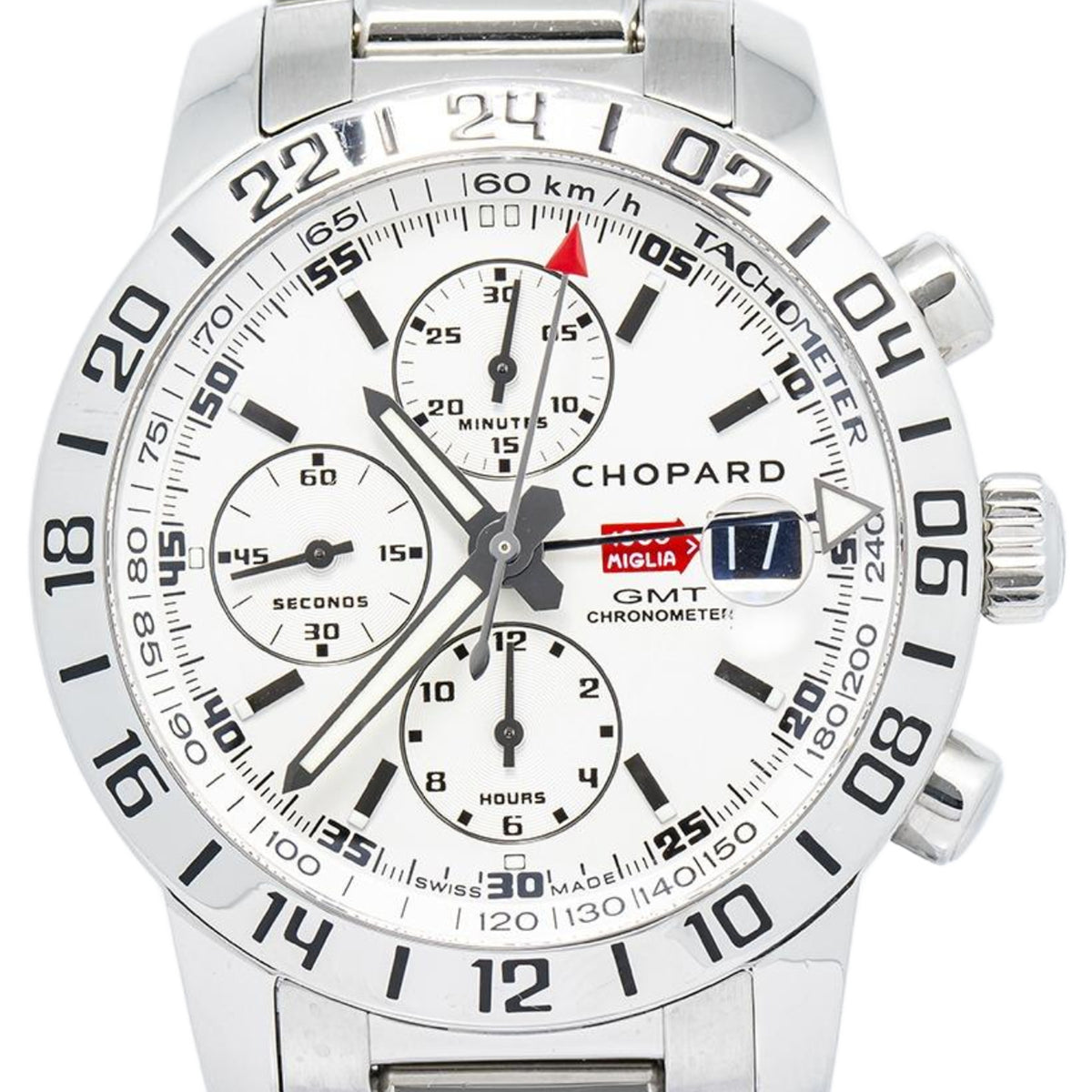 Chopard Mille Miglia 8992 GMT Chronograph Stainless Steel Auto Men's Watch 42mm
