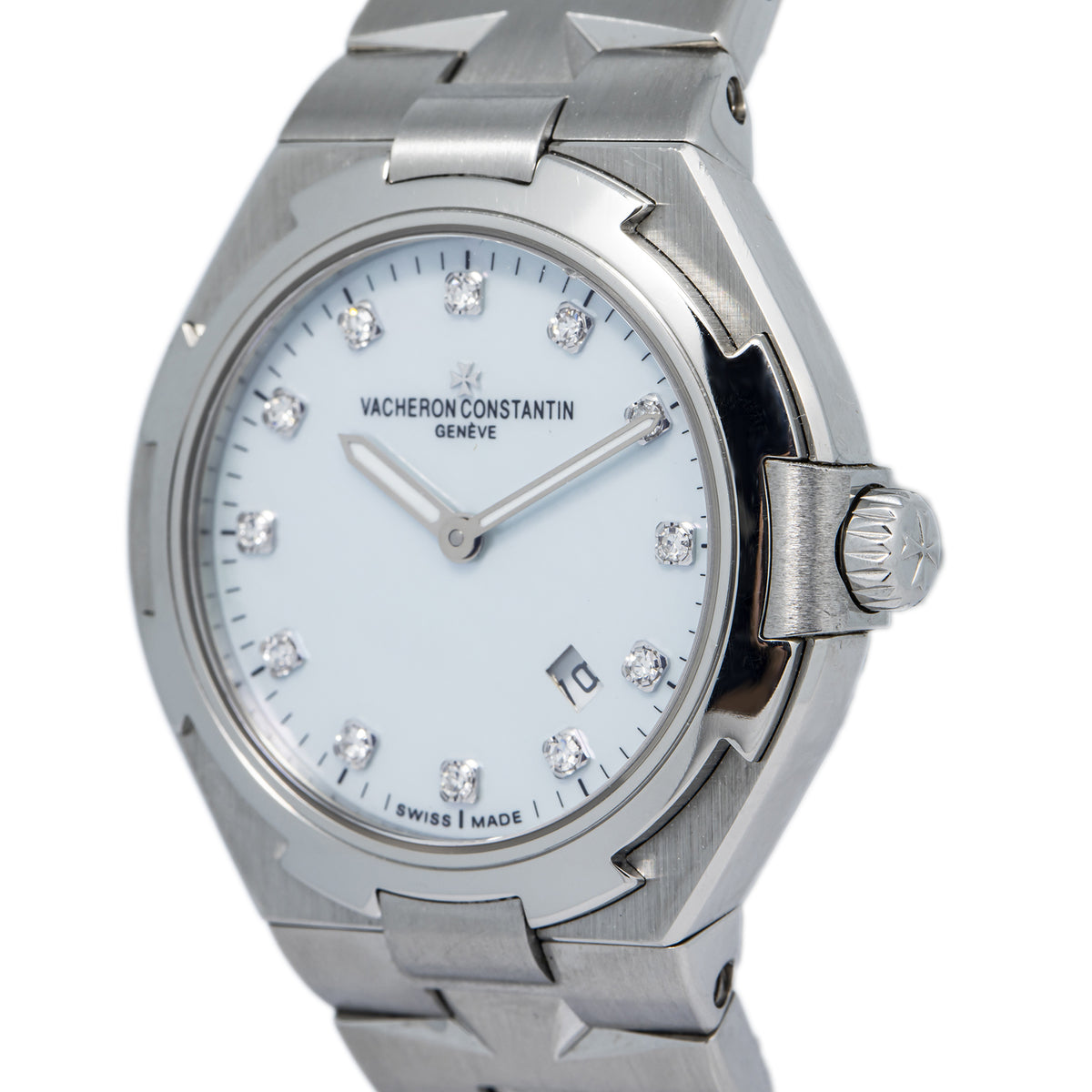 Vacheron Constantin Overseas 25250/D01A 2009 Paper MOP Diamond Dial Watch 34mm