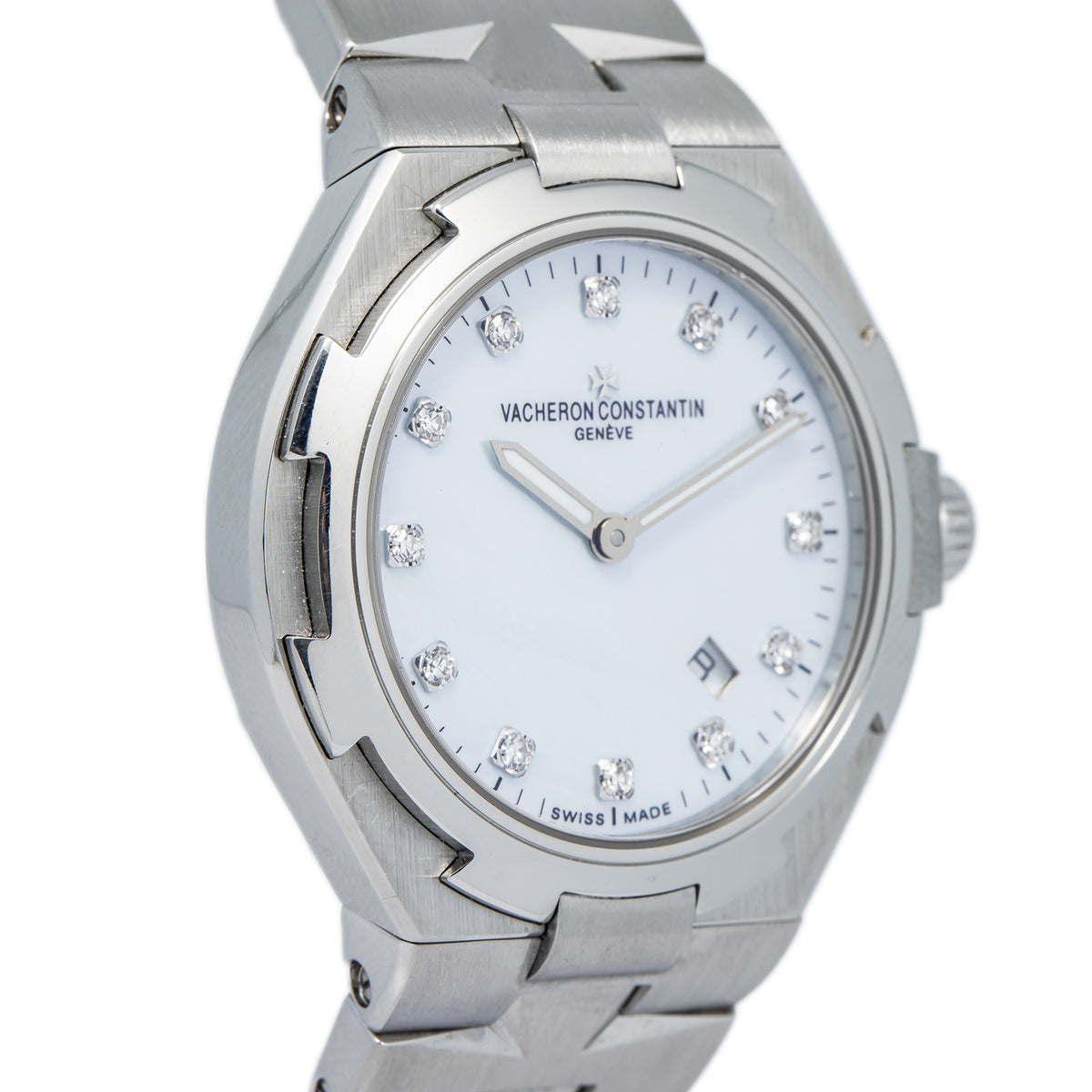 Vacheron Constantin Overseas 25250/D01A 2009 Paper MOP Diamond Dial Watch 34mm