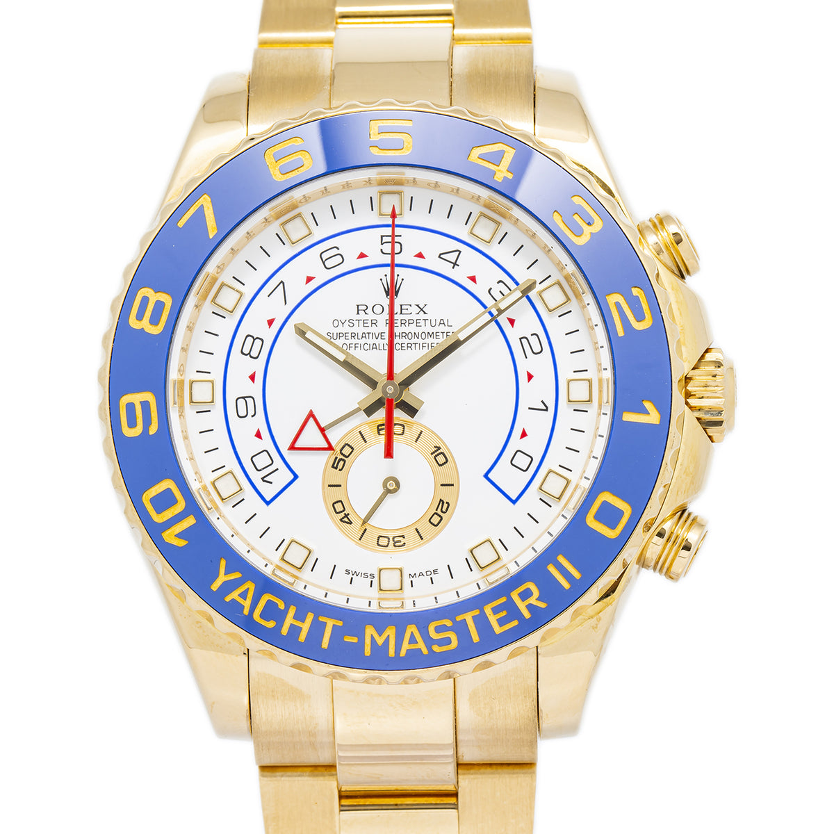 Rolex Yacht-Master II 116688 2010 Card 18k Yellow Gold White Dial Auto Men 44mm