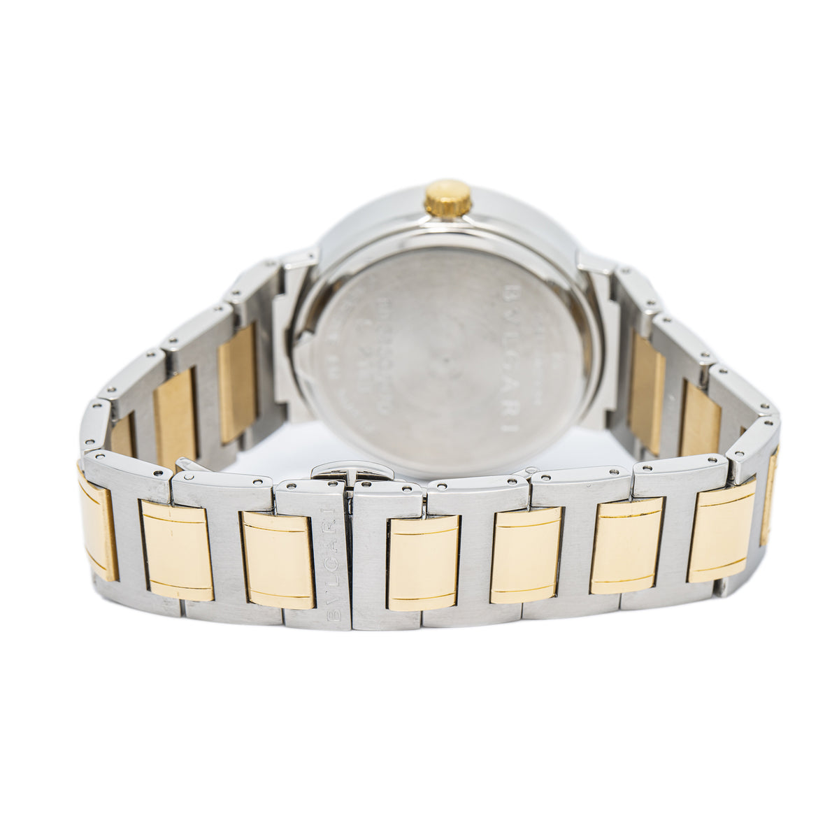 Bvlgari Diagono BB38SG 18K Two Tone YellowGold White Dial Auto Unisex Watch 38mm