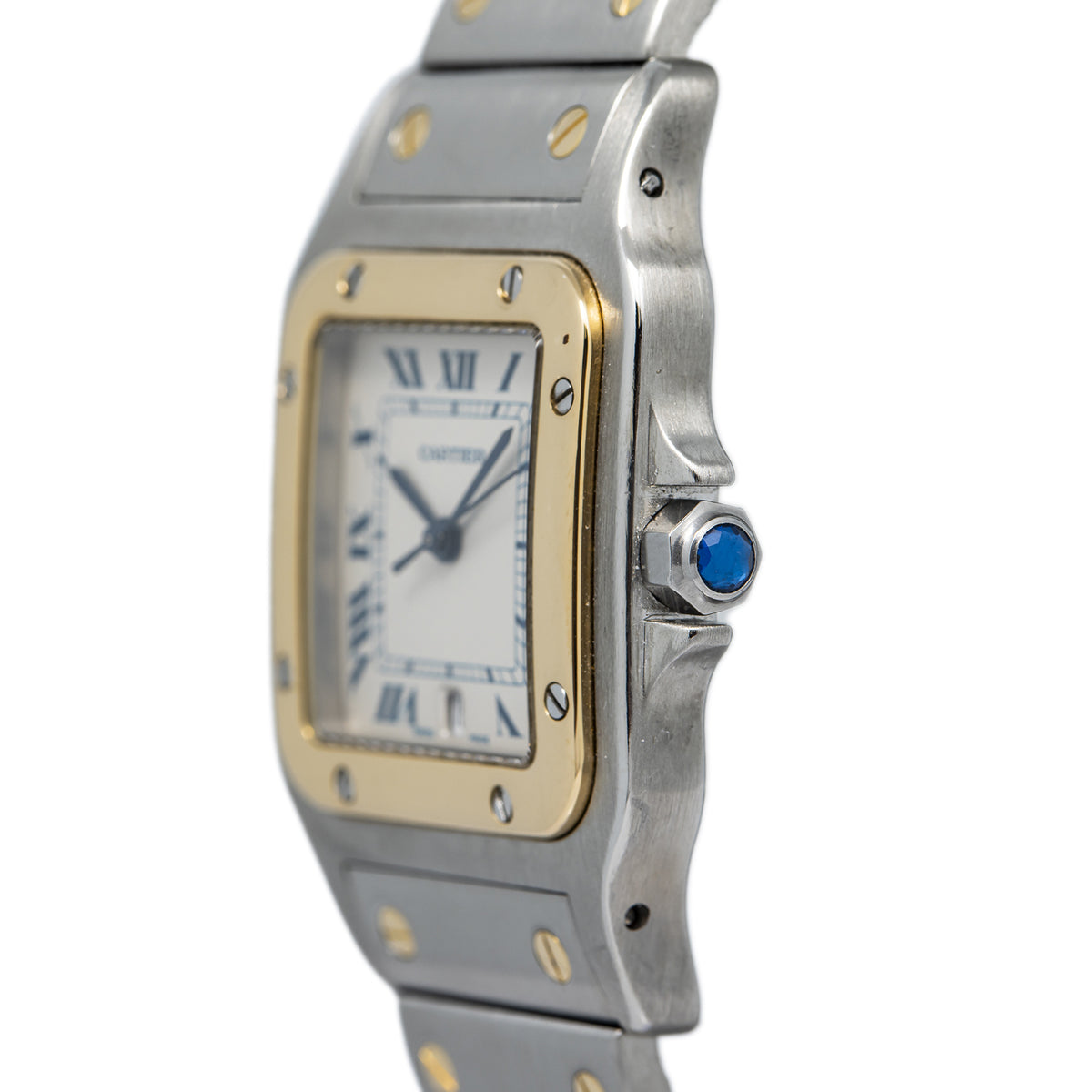 Cartier Santos Galbee 187901 W20011C4 18k YG Two Tone  Quartz Unisex Watch 29mm