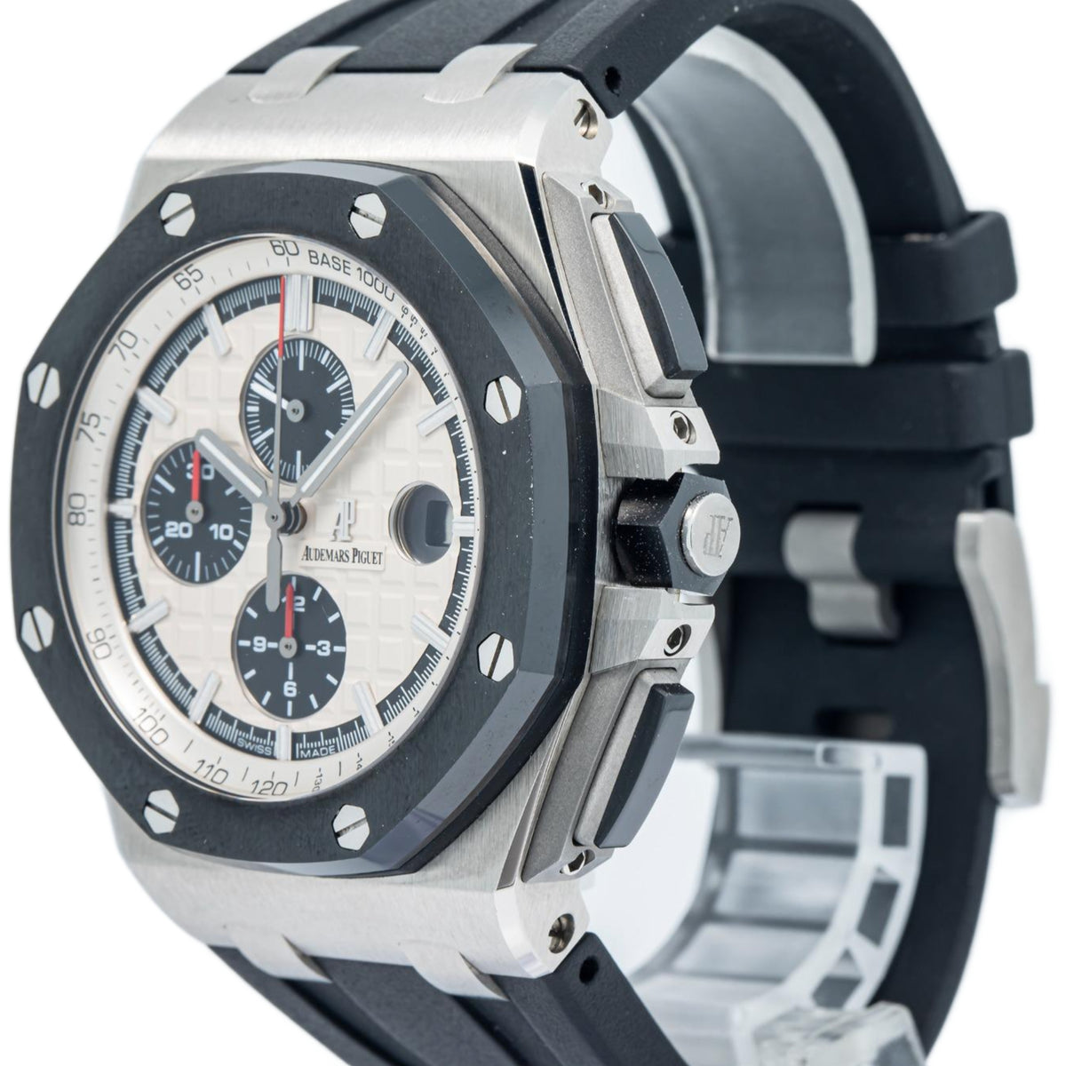 Audemars Piguet Royal Oak Offshore 26400SO MINT Ceramic Bezel Silver Dial 44mm