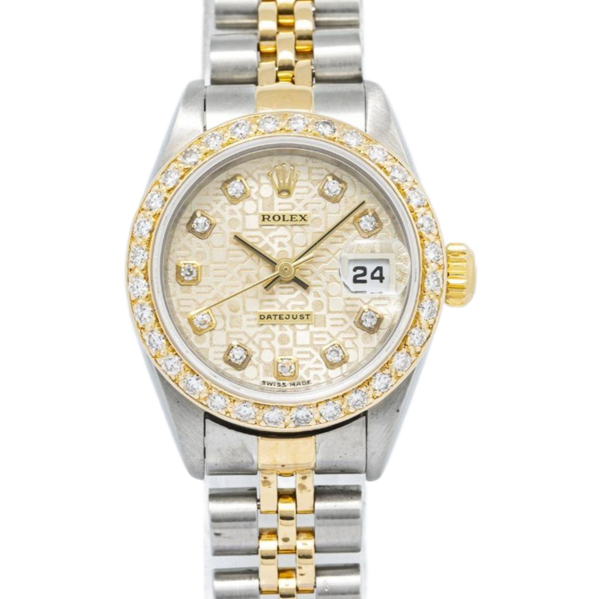 Rolex Datejust 79173 18K TwoTone Factory Diamond Computer Dial Auto Ladies 26mm