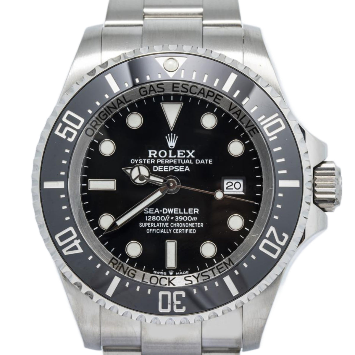 Rolex DeepSea Sea-Dweller 126660 Oyster Stainless Black Dial Auto Men Watch 44mm