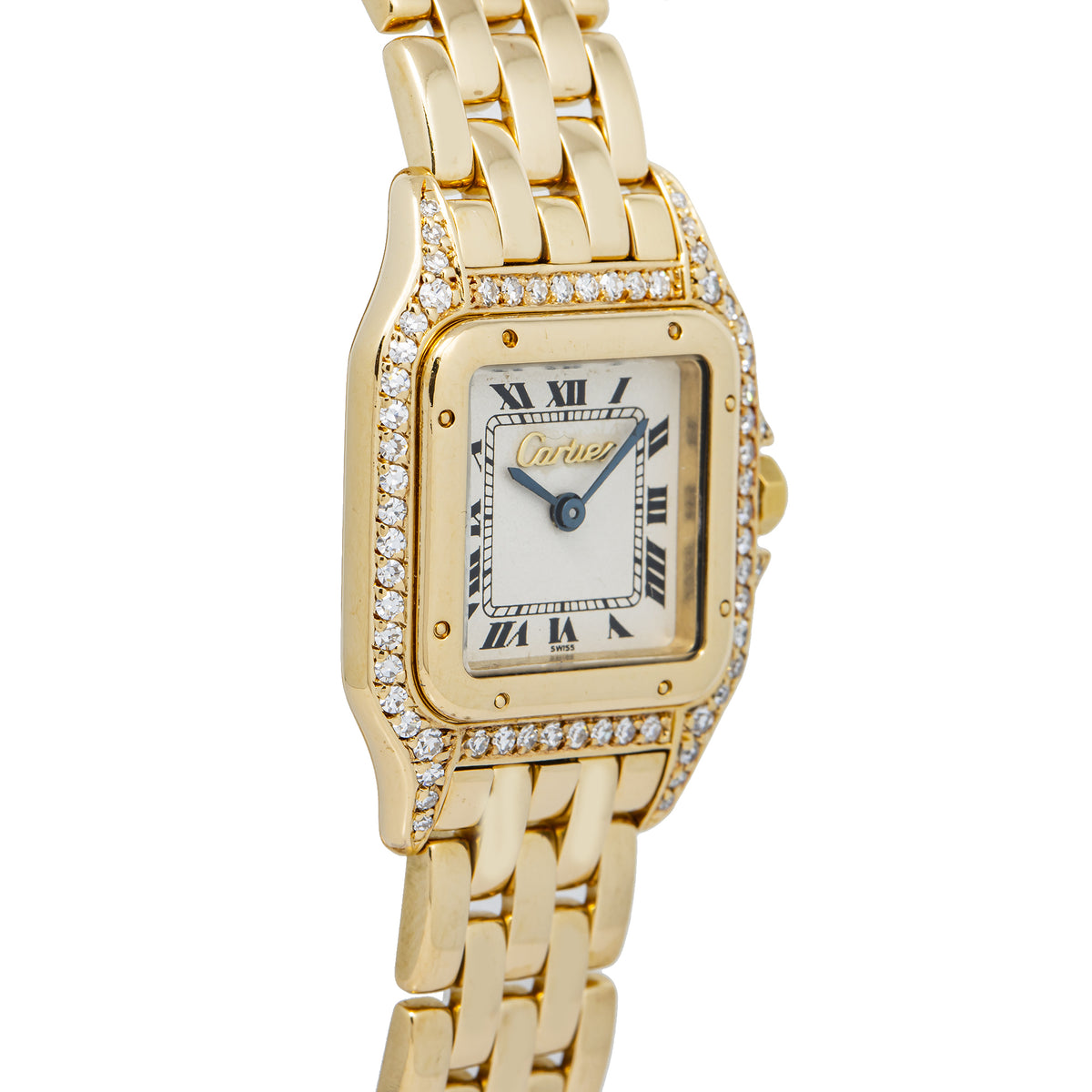 Cartier Panthere 866919 WF3072B9 18K Yellow Gold Diamond Bezel Quartz Lady 22mm