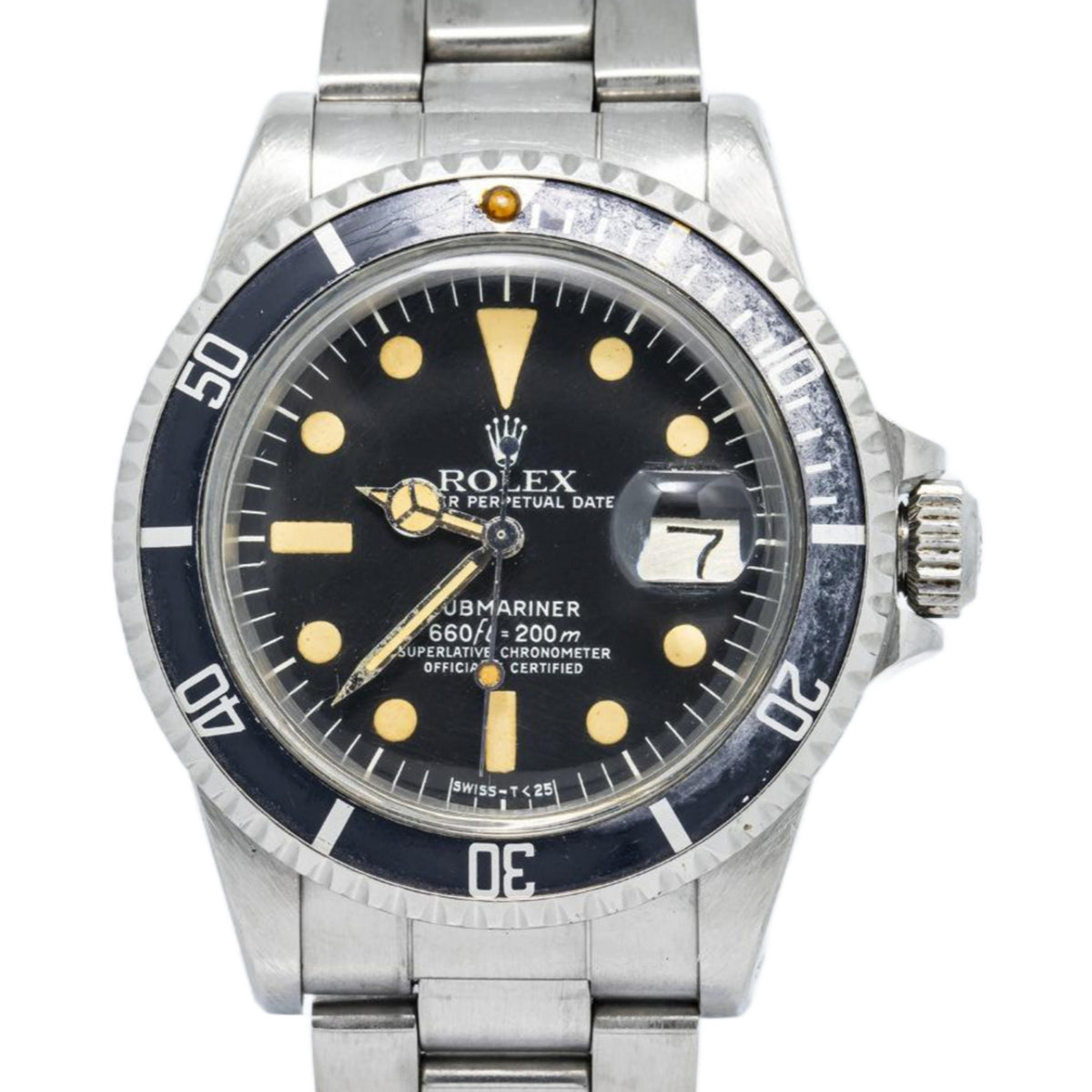 Rolex 1680 Submariner 1978 Oyster Pumpkin Patina Matte Black Dial Auto 40mm