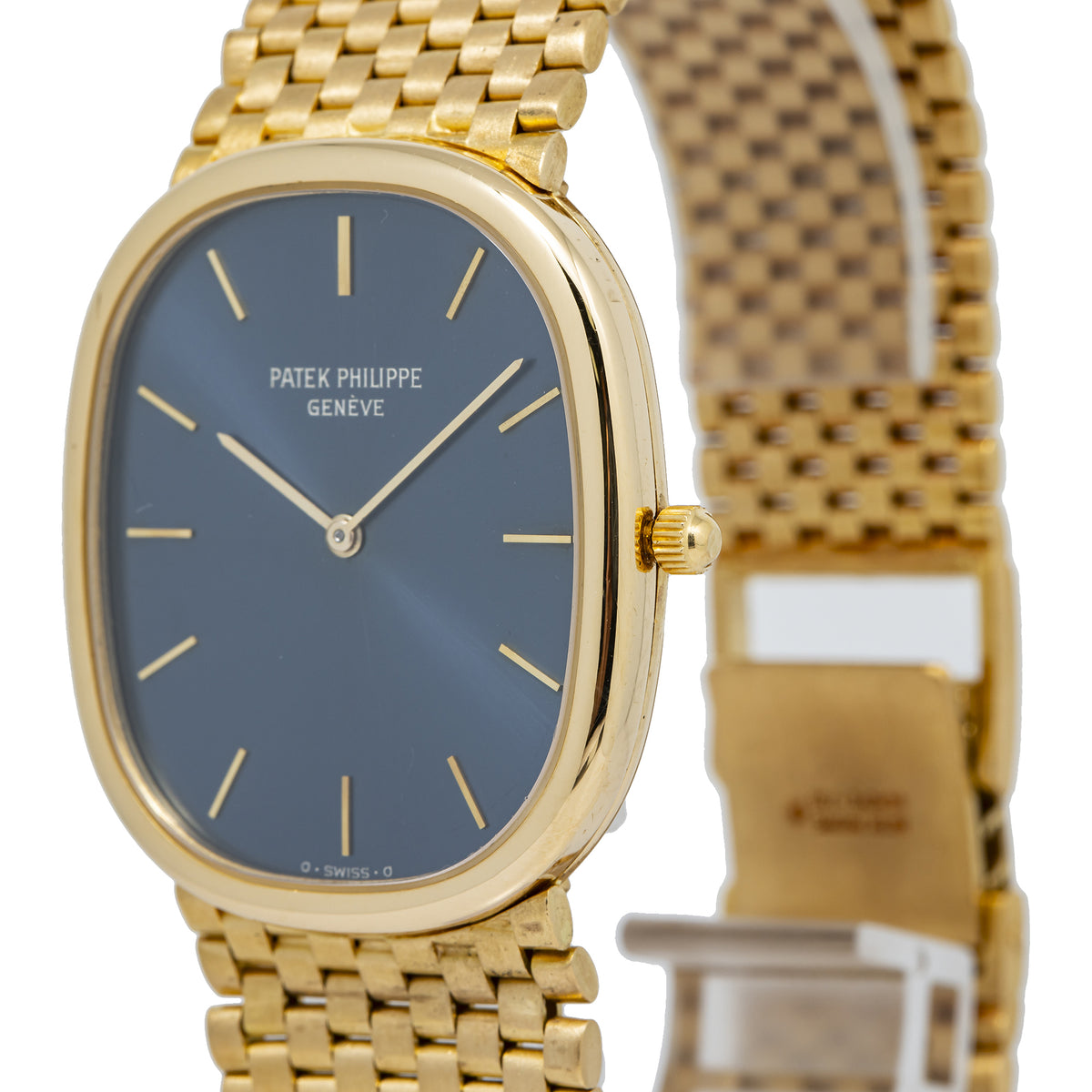 Patek Philippe Golden Ellipse 3738/114 With Archive 18K YG Blue Dial Auto 31mm