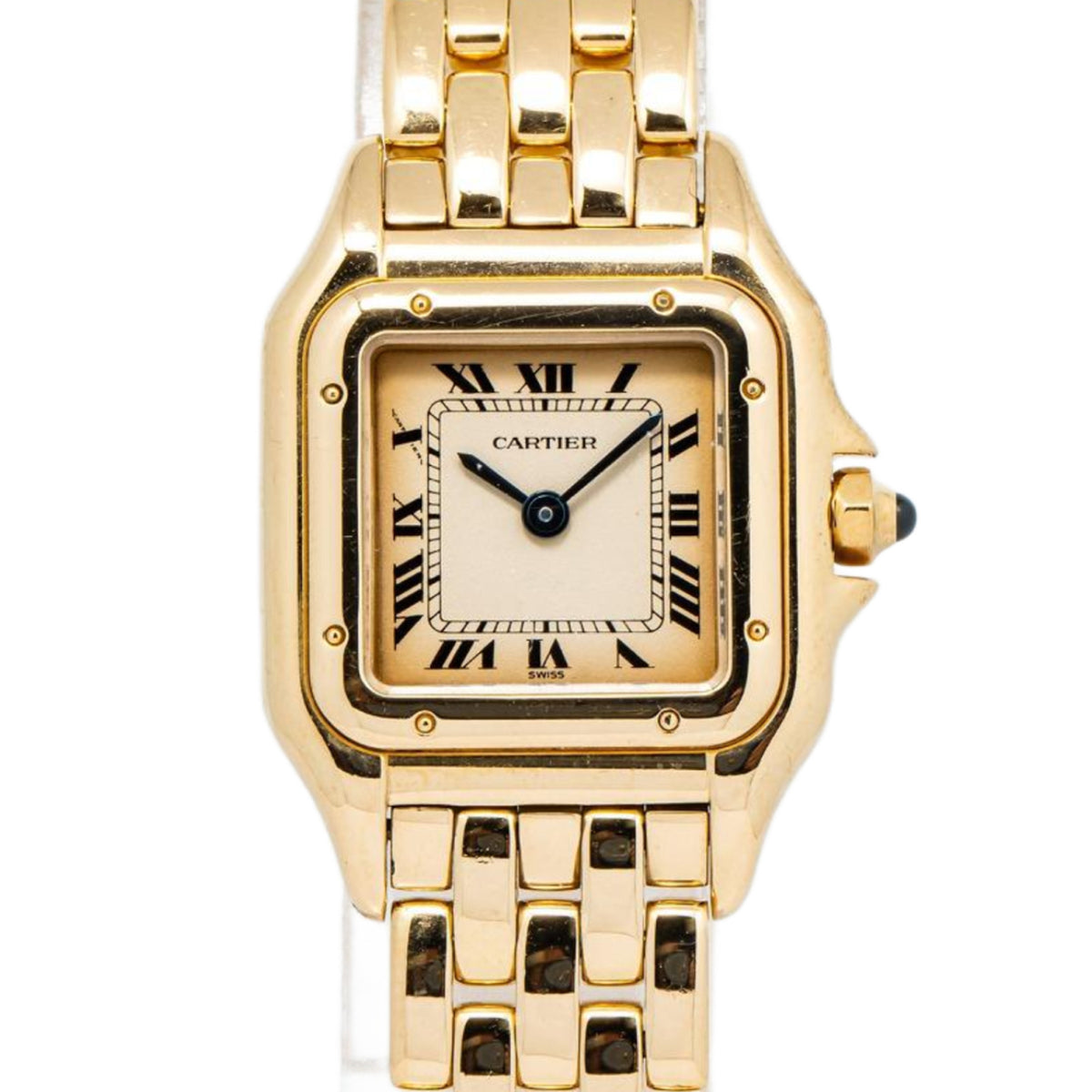 Cartier Panthere 8057917 W25022B9 18K Yellow Gold Creme Dial Quartz Ladies 22mm