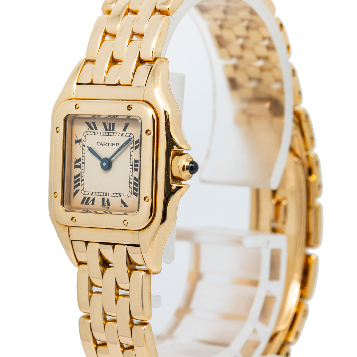 Cartier Panthere 8057917 W25022B9 18K Yellow Gold Creme Dial Quartz Ladies 22mm