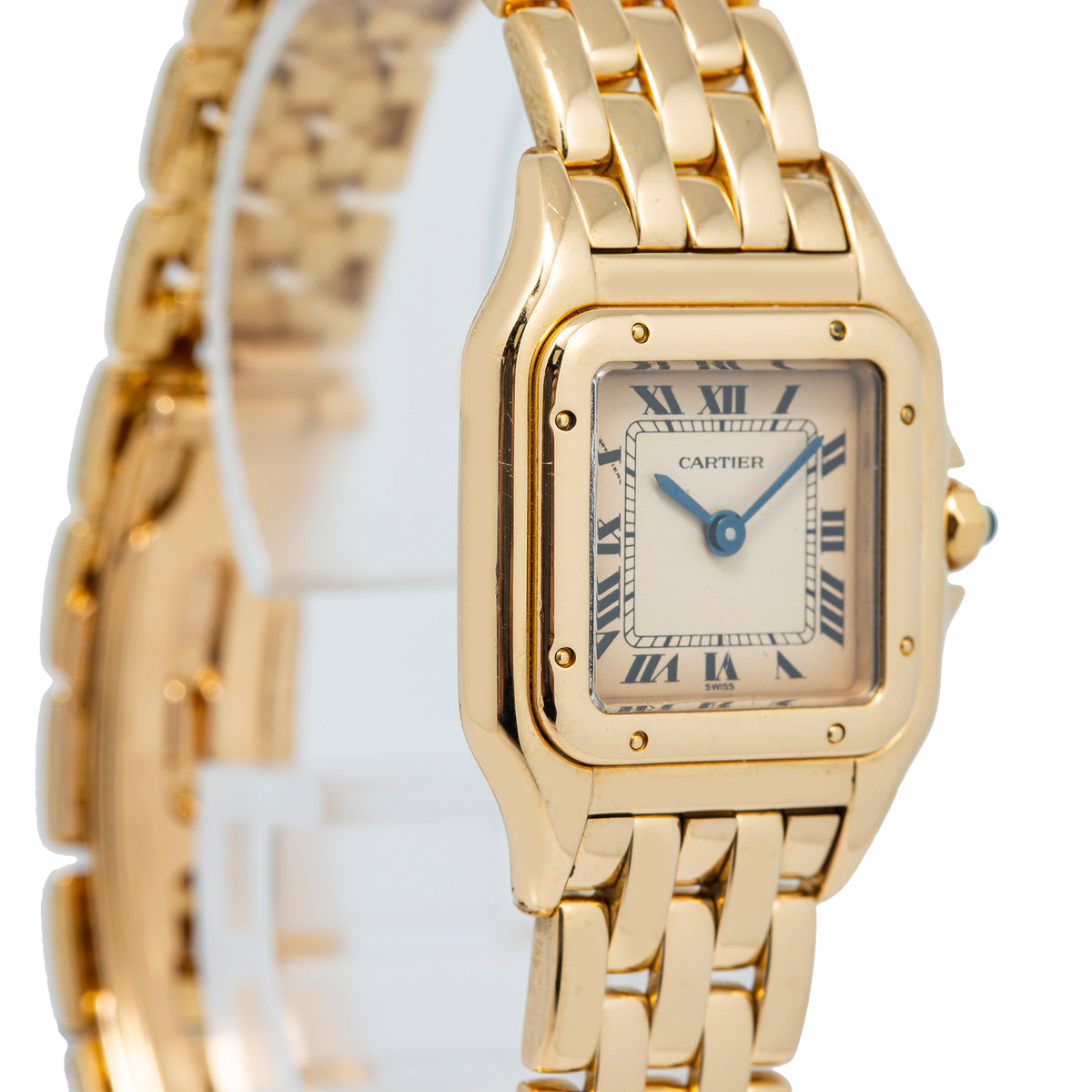 Cartier Panthere 8057917 W25022B9 18K Yellow Gold Creme Dial Quartz Ladies 22mm