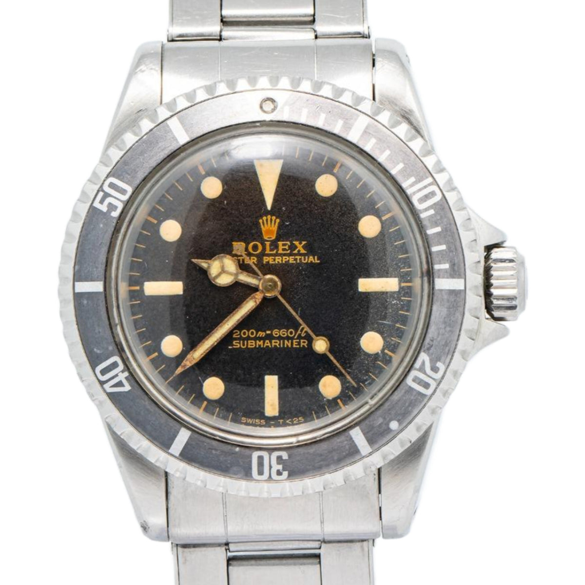 Rolex Submariner 5513 Rivet Bracelet 1965 Vintage GILT Patina Dial Auto 40mm