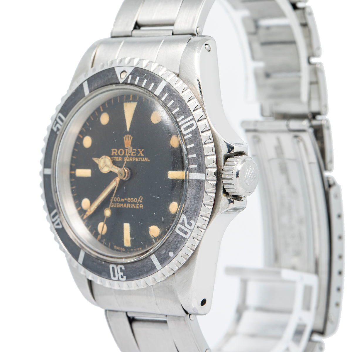 Rolex Submariner 5513 Rivet Bracelet 1965 Vintage GILT Patina Dial Auto 40mm