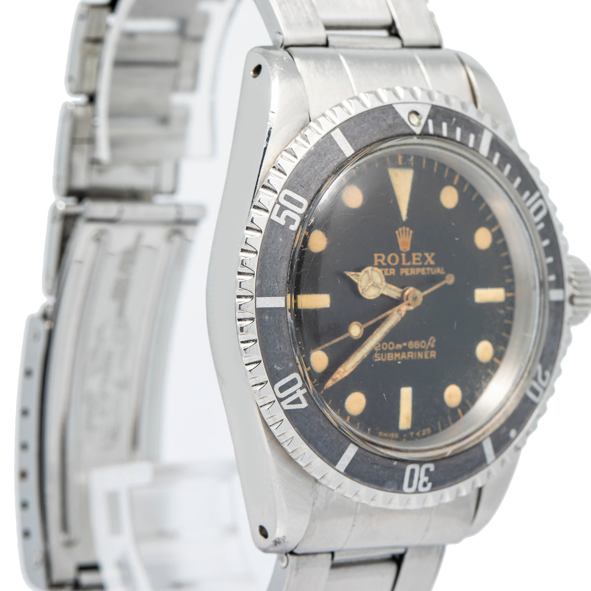 Rolex Submariner 5513 Rivet Bracelet 1965 Vintage GILT Patina Dial Auto 40mm