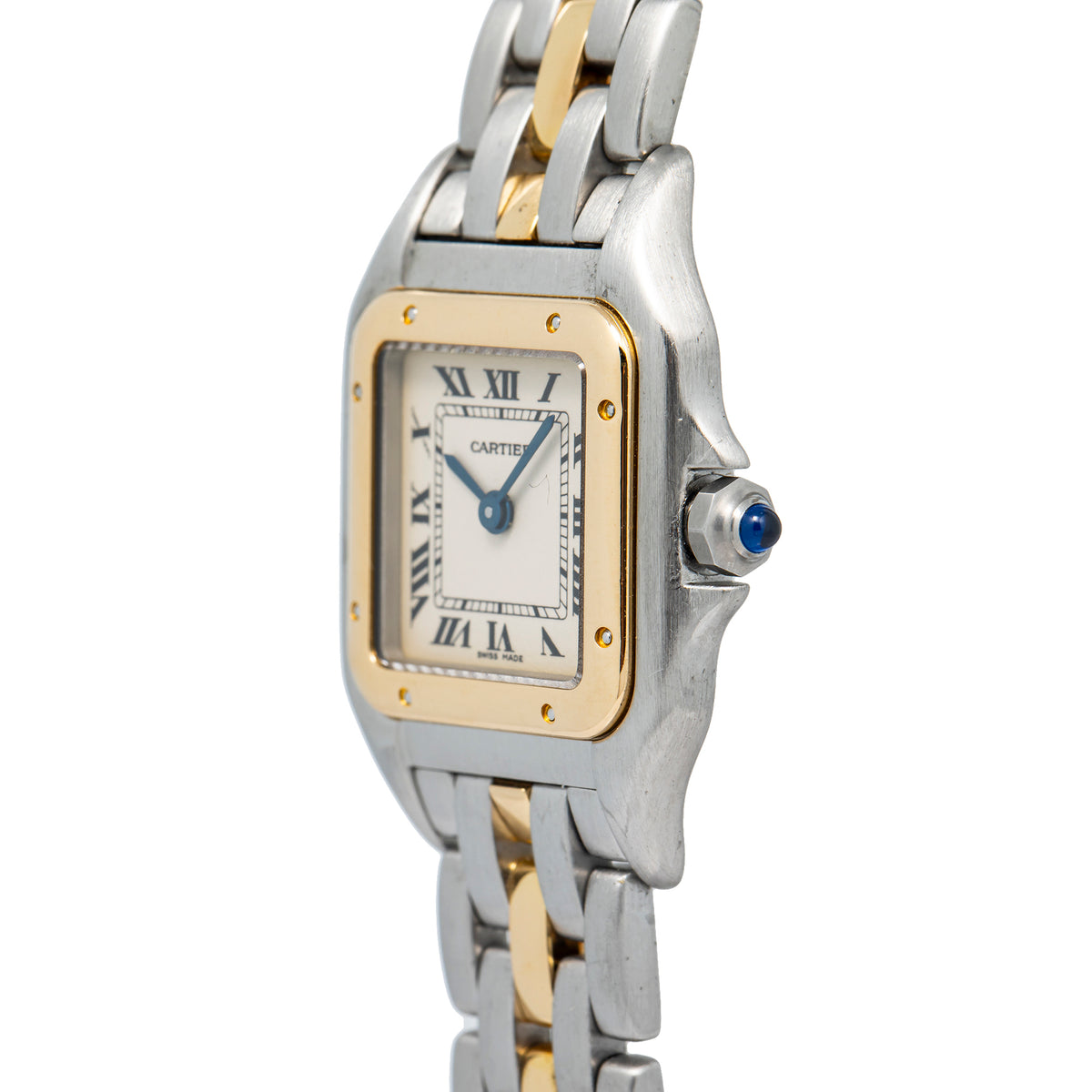 Cartier Panthere 1120 18K Two Tone Yellow Gold White Dial Quartz Lady Watch 22mm