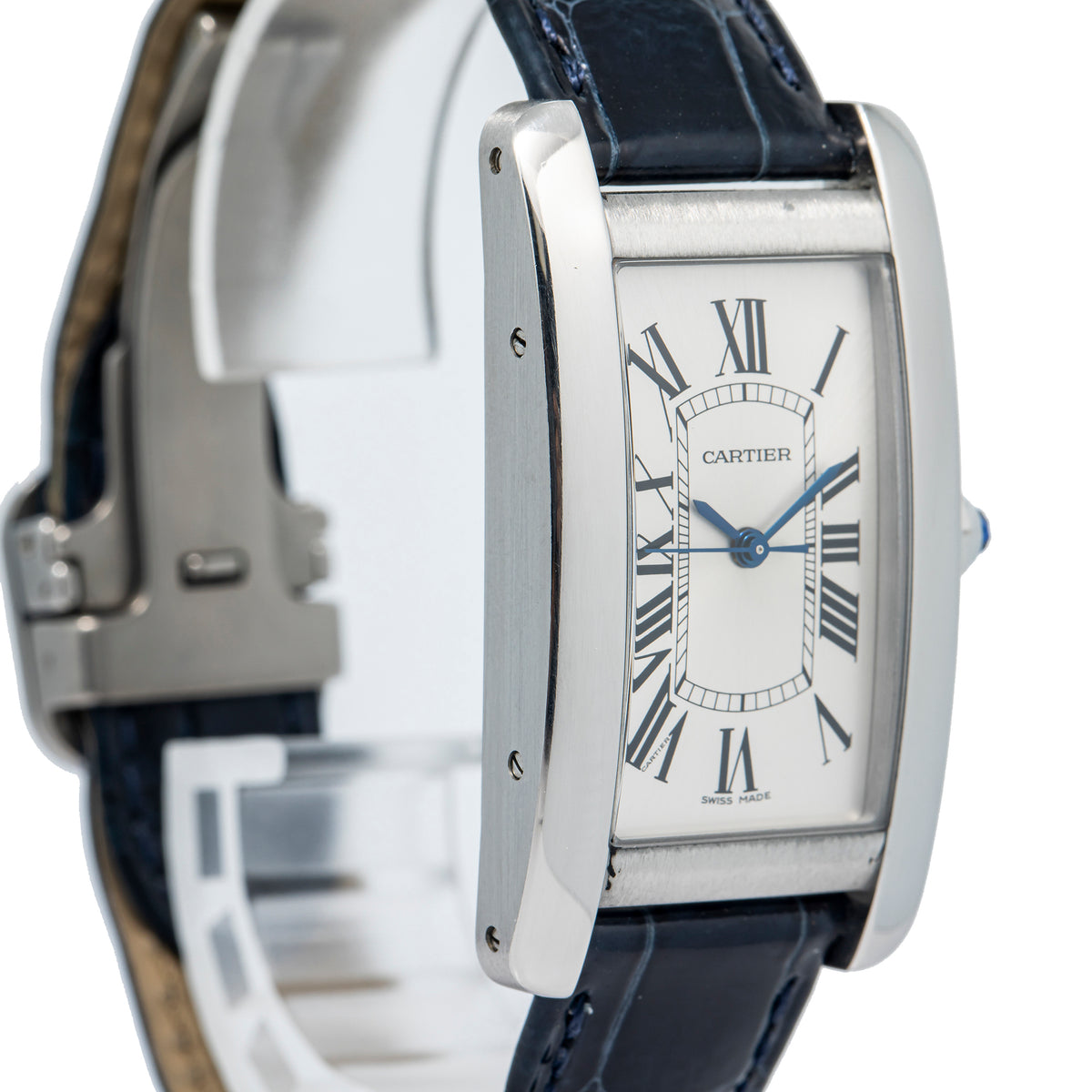 Cartier Tank Americaine 3971 WSTA0017 Stainles Silver Dial Automatic Unisex 23mm