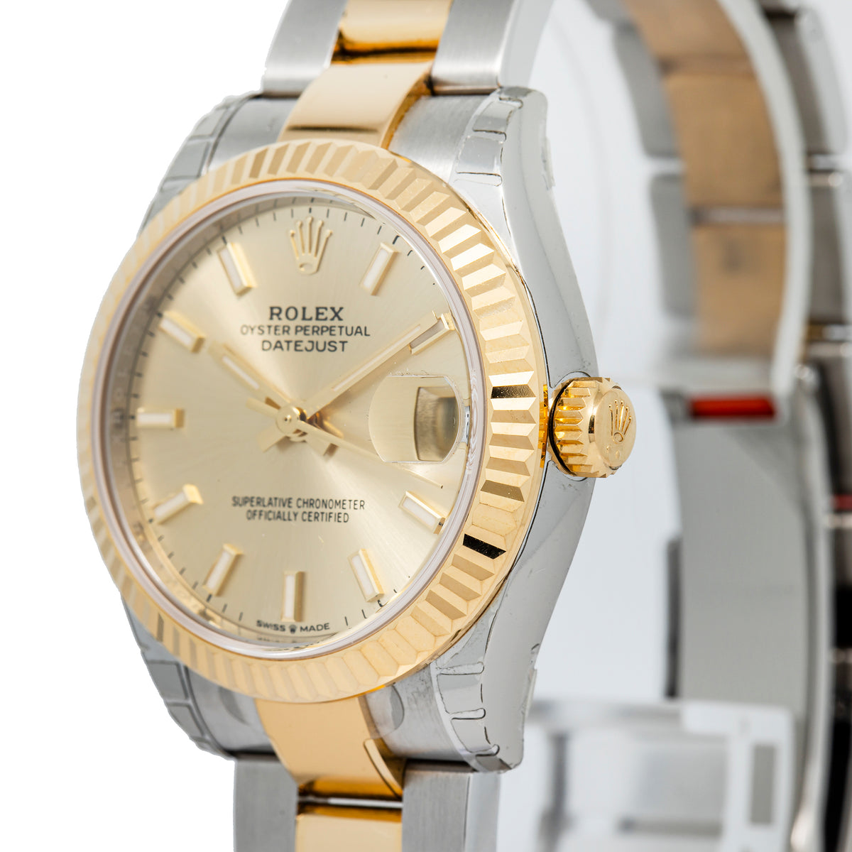 Rolex Datejust 278273 18k YG Two Tone MINT Oyster Champagne Dial Ladies 31mm