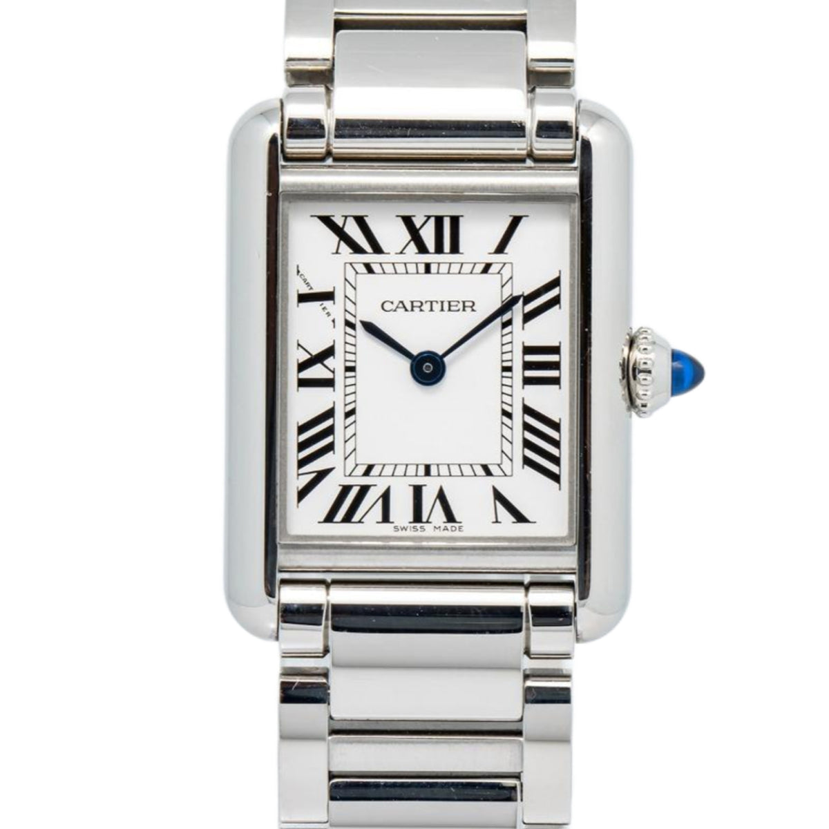 Cartier Tank Must 4322 WSTA0051 MINT Silver Dial Quartz Ladies Watch 22mm