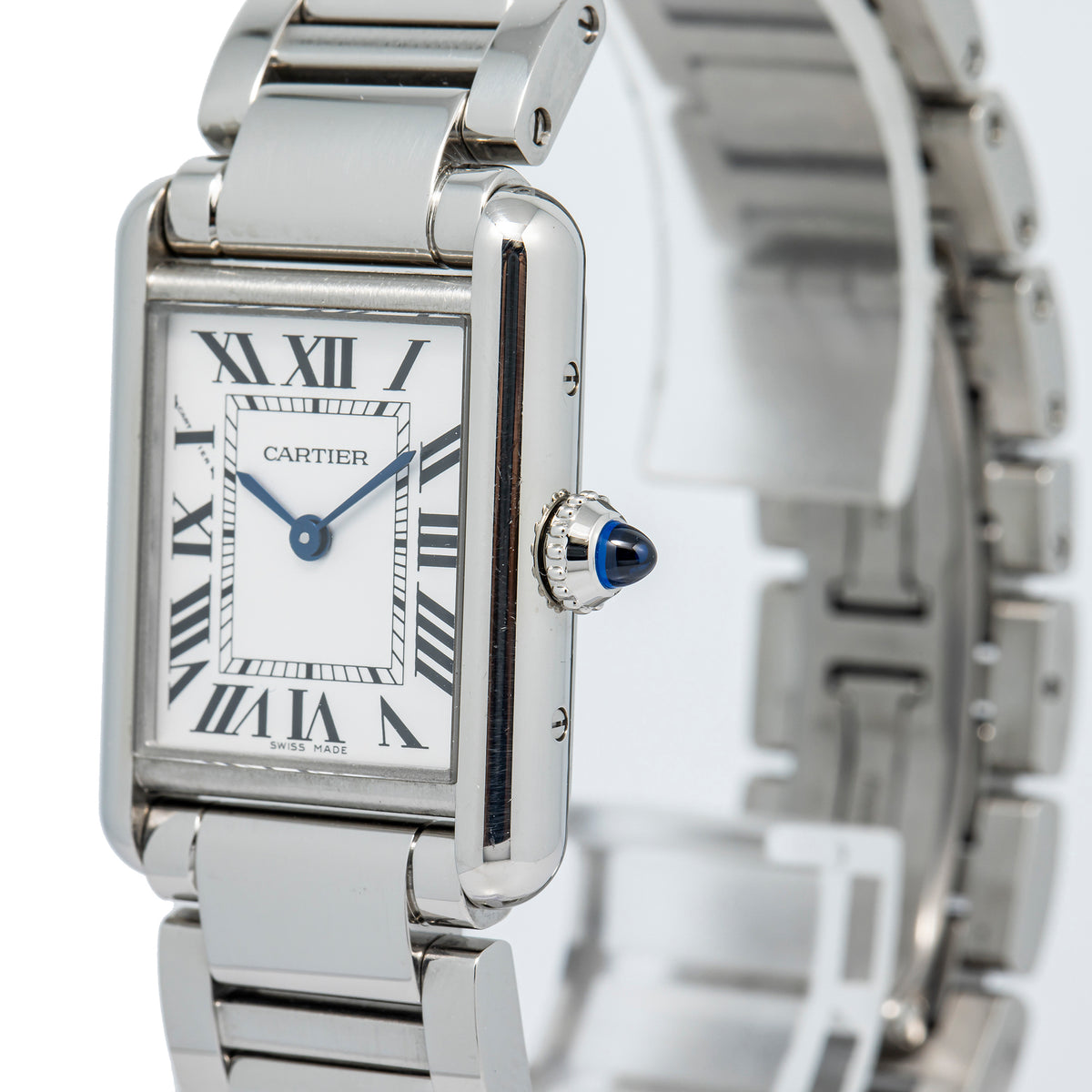 Cartier Tank Must 4322 WSTA0051 MINT Silver Dial Quartz Ladies Watch 22mm