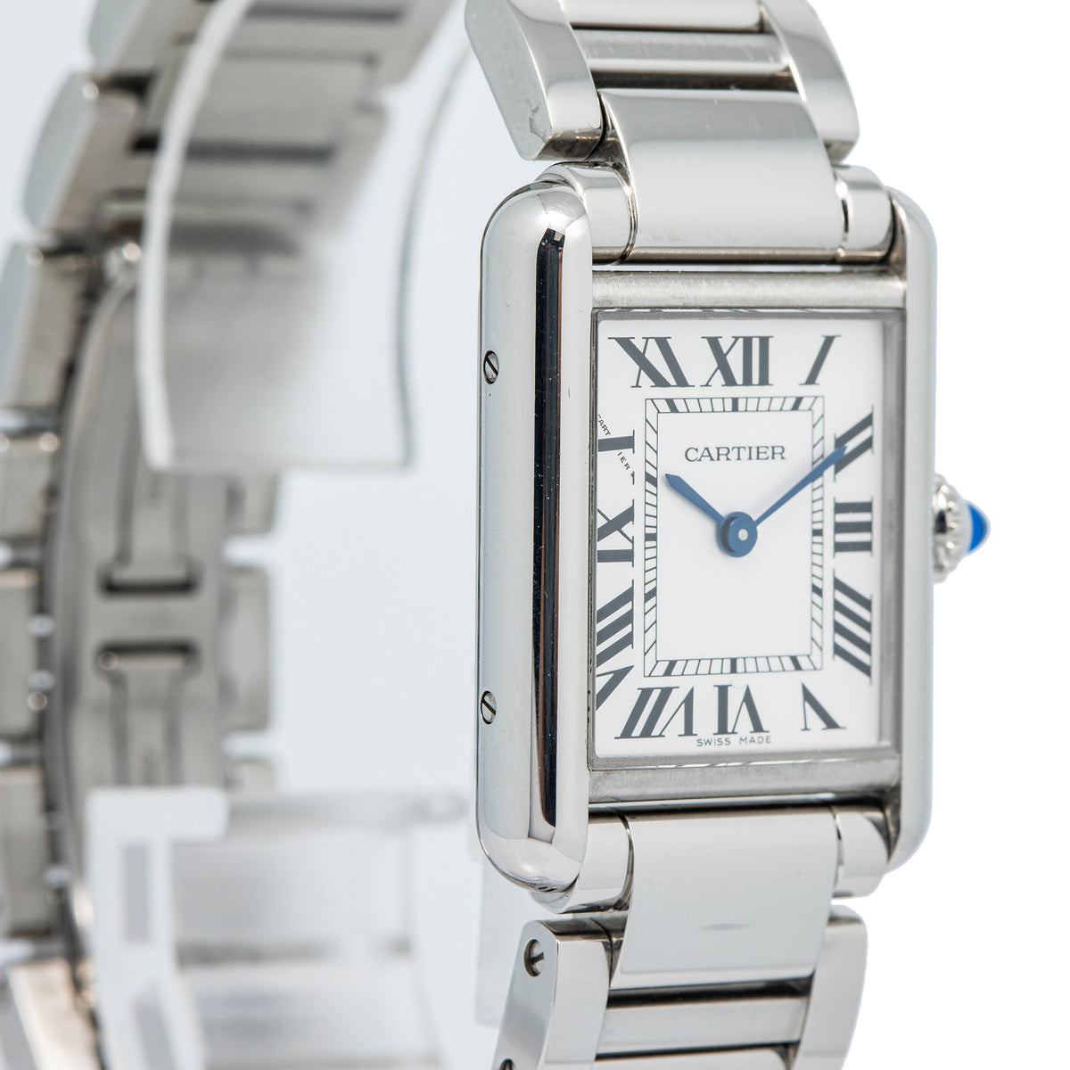 Cartier Tank Must 4322 WSTA0051 MINT Silver Dial Quartz Ladies Watch 22mm