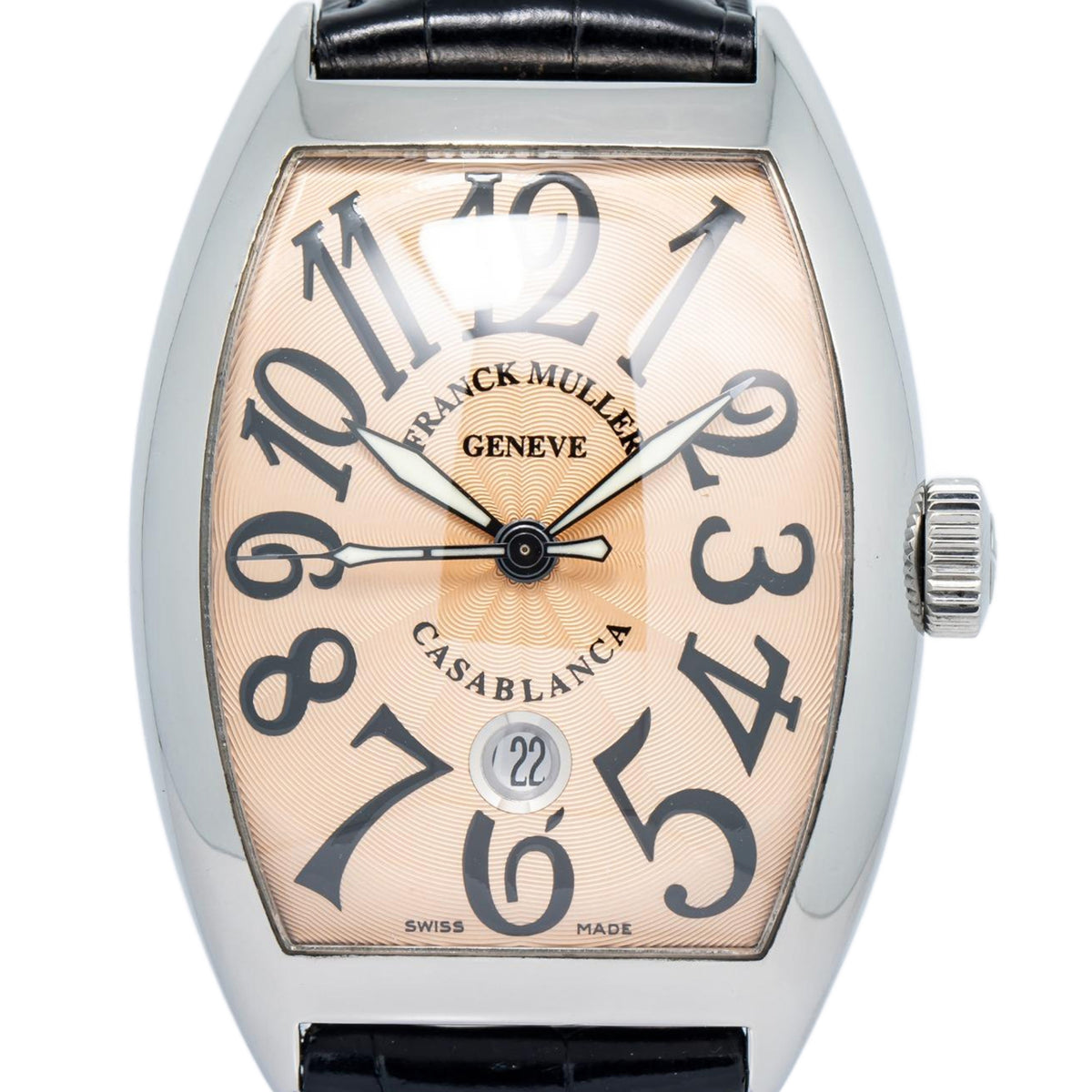 Franck Muller Casablanca 8880 C DT Stainless Salmon Pink Dial Auto Men’s 39mm