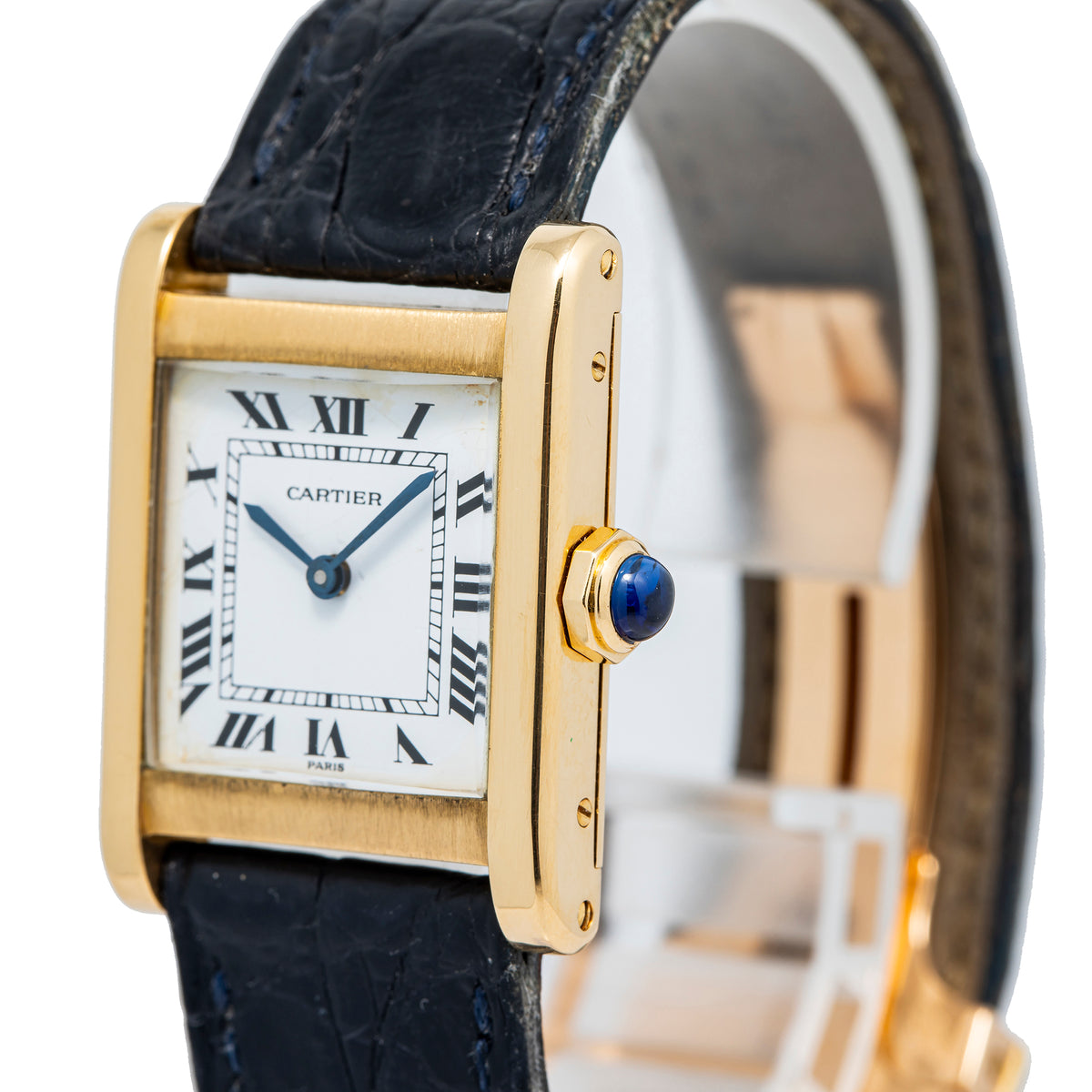 Cartier Tank Normale 78092 18K Yellow Gold Paris Dial Manual Wind Unisex 23mm