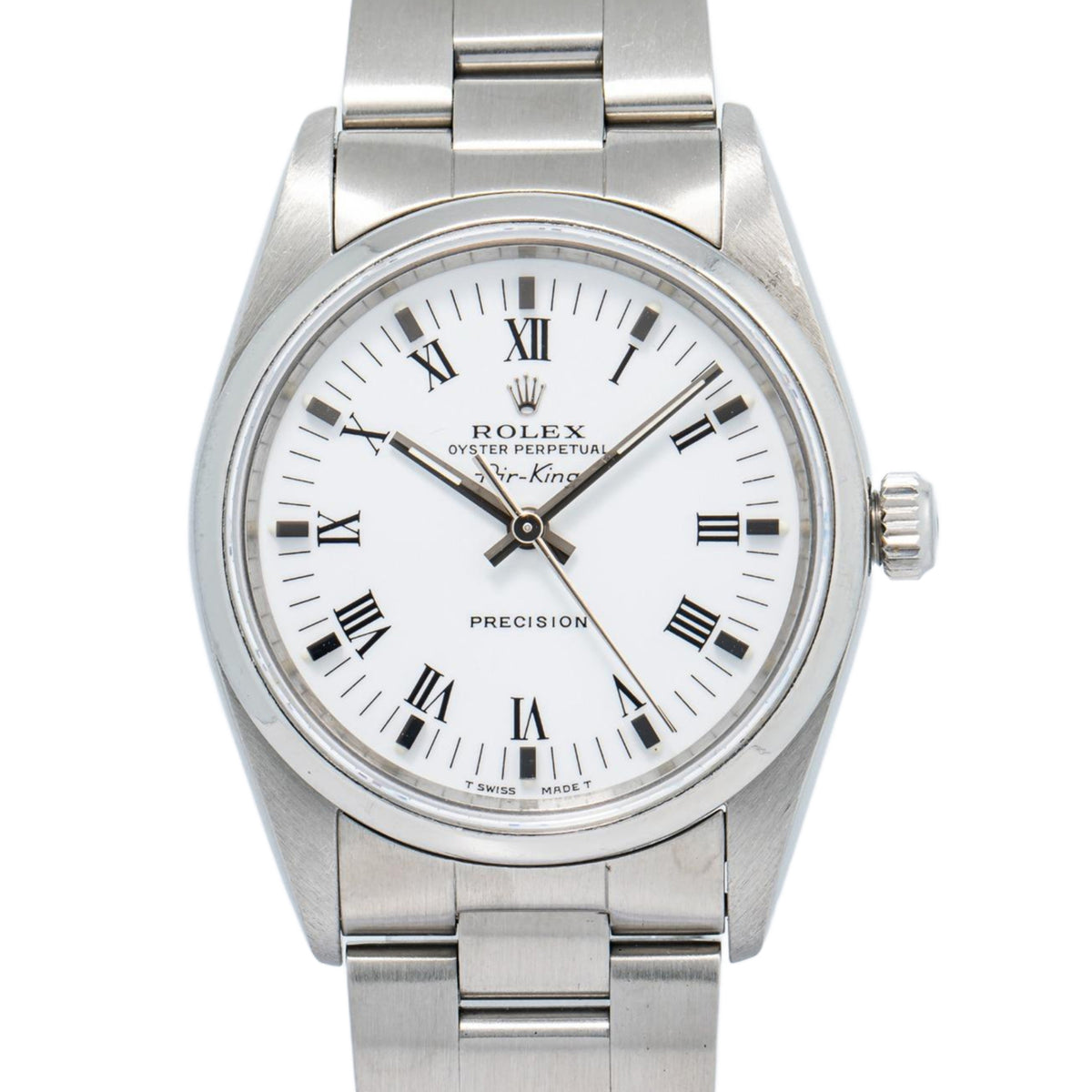 Rolex Air-King 14000 Oyster Stainless Steel White Roman Dial Auto Unisex 34mm