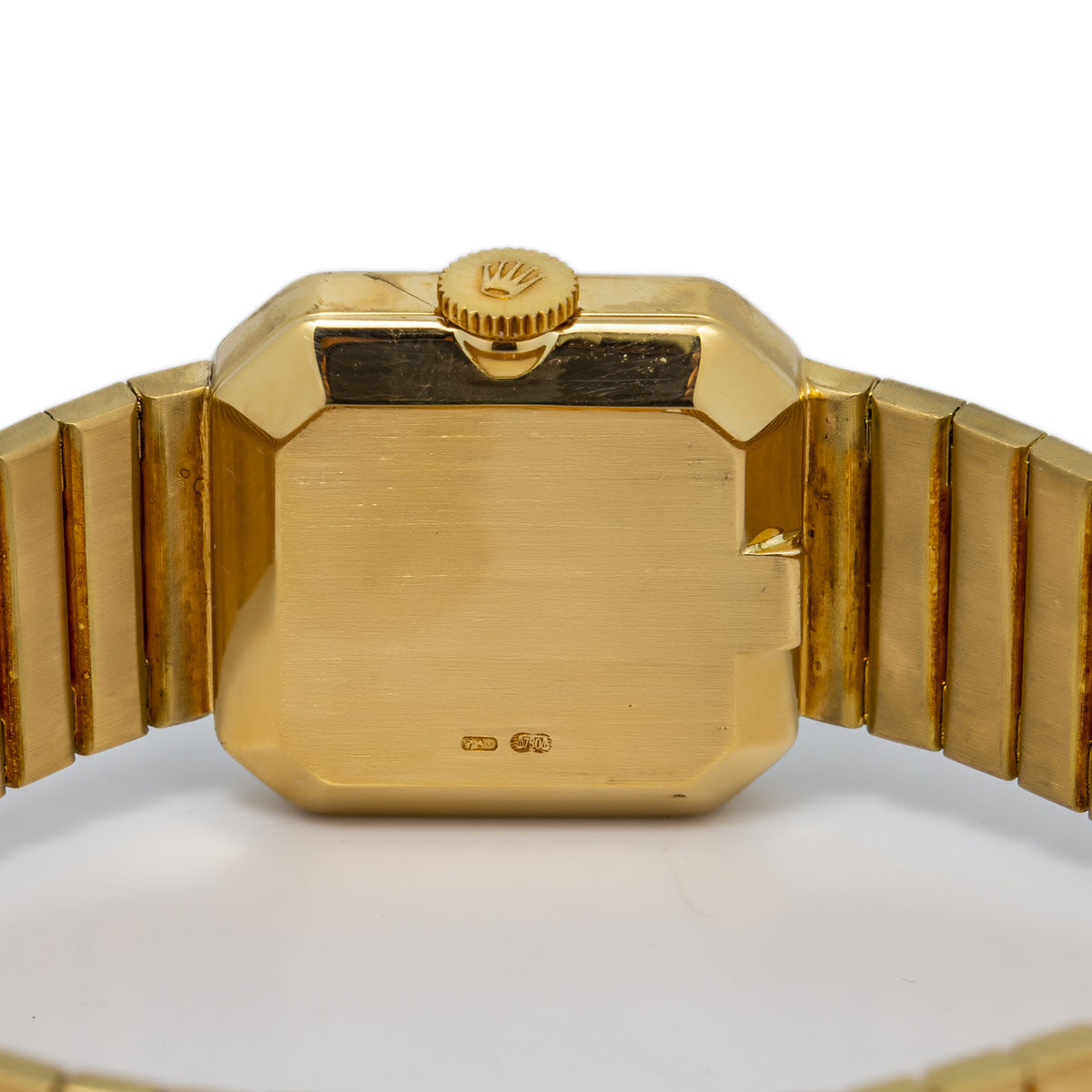 Rolex Orchid 385 Vintage 18K YG Diamond Bezel Gold Dial Quartz Lady Watch 20mm