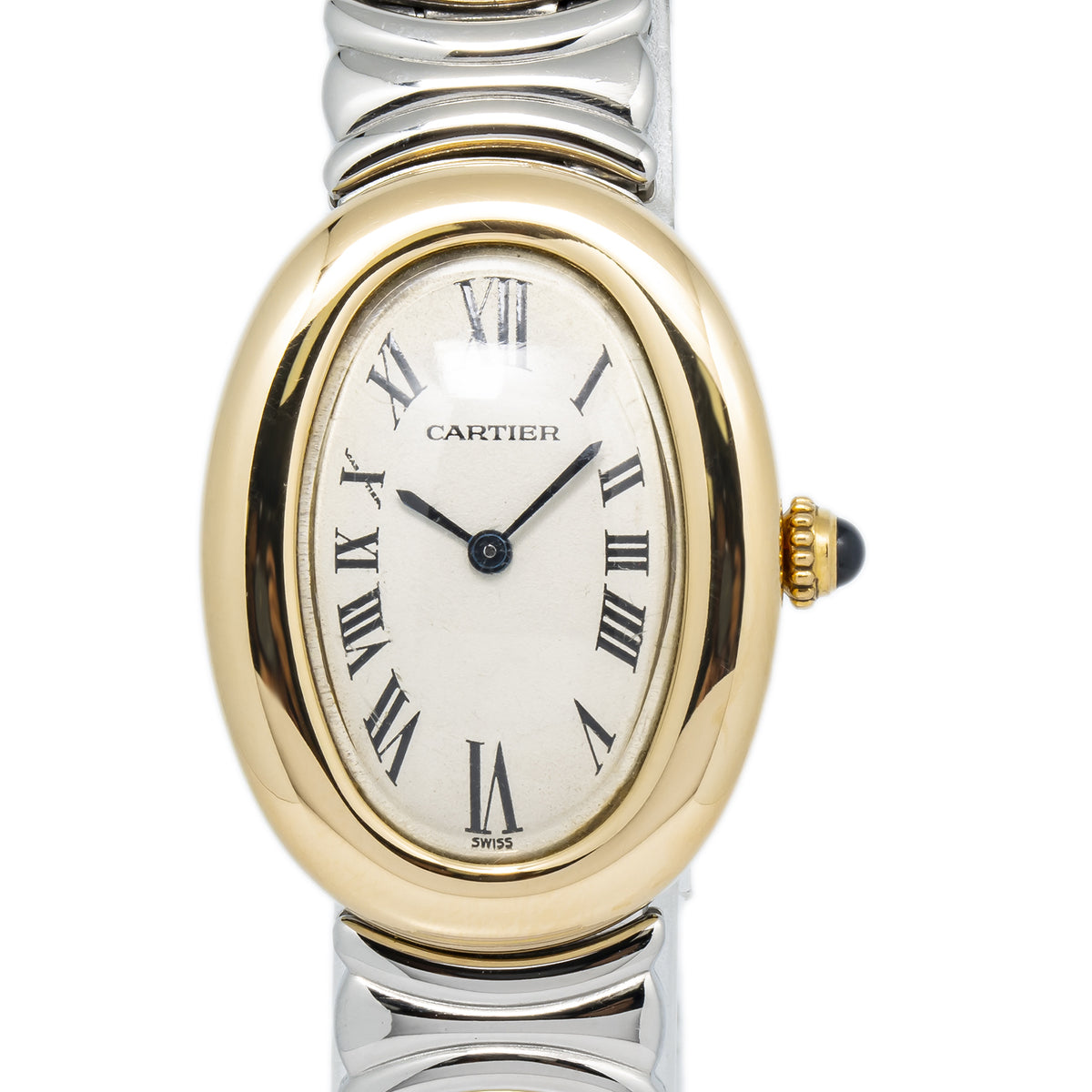 Cartier Baignoire 8057910 W40002F2 18K Two Tone Yellow Gold Quartz Lady 22mm