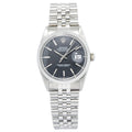 Rolex Datejust 1603 Stainless Jubilee Matte Black Rare Dial Auto Unisex 36mm