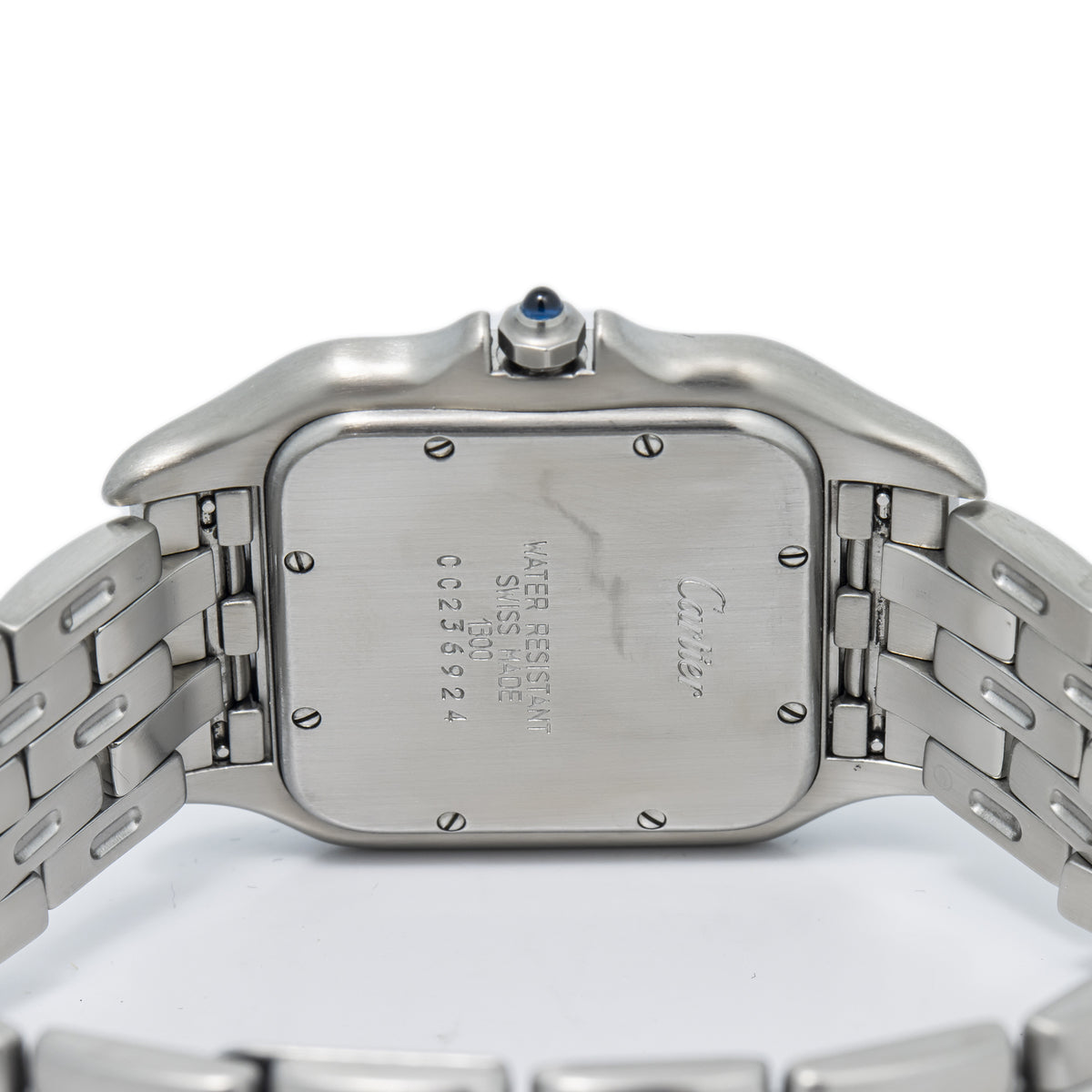 Cartier Panthere Jumbo 1300 Stainless Hidden Clasp Quartz Off-White Dial 29mm