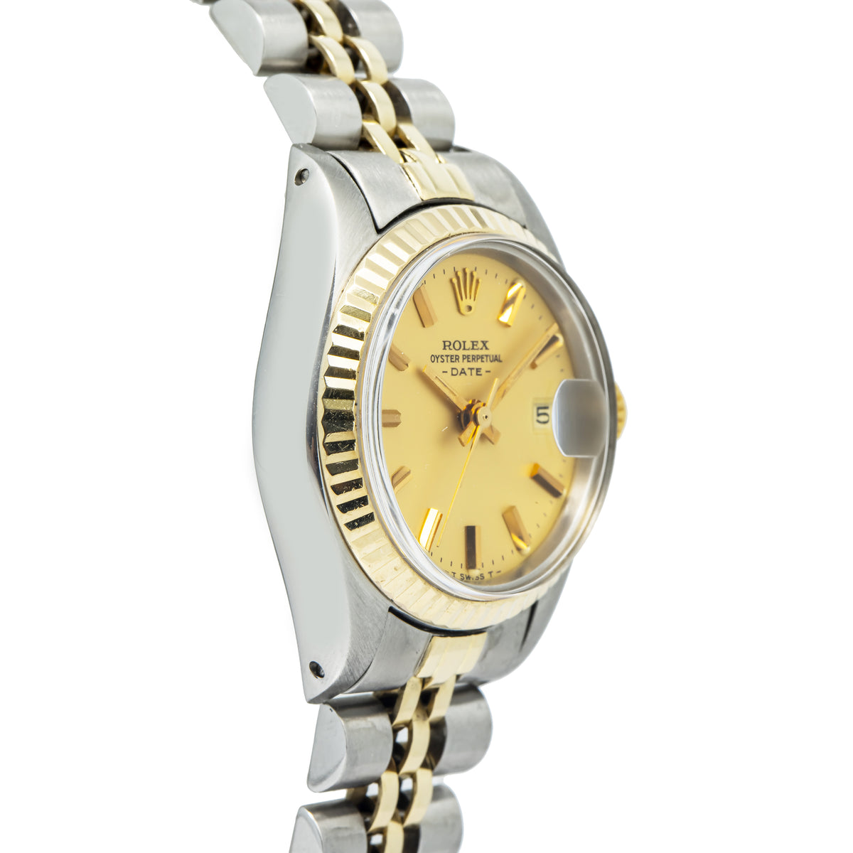 Rolex DateJust 6917Jubilee 18K Two Tone YG Champagne Dial Auto Lady Watch 26mm