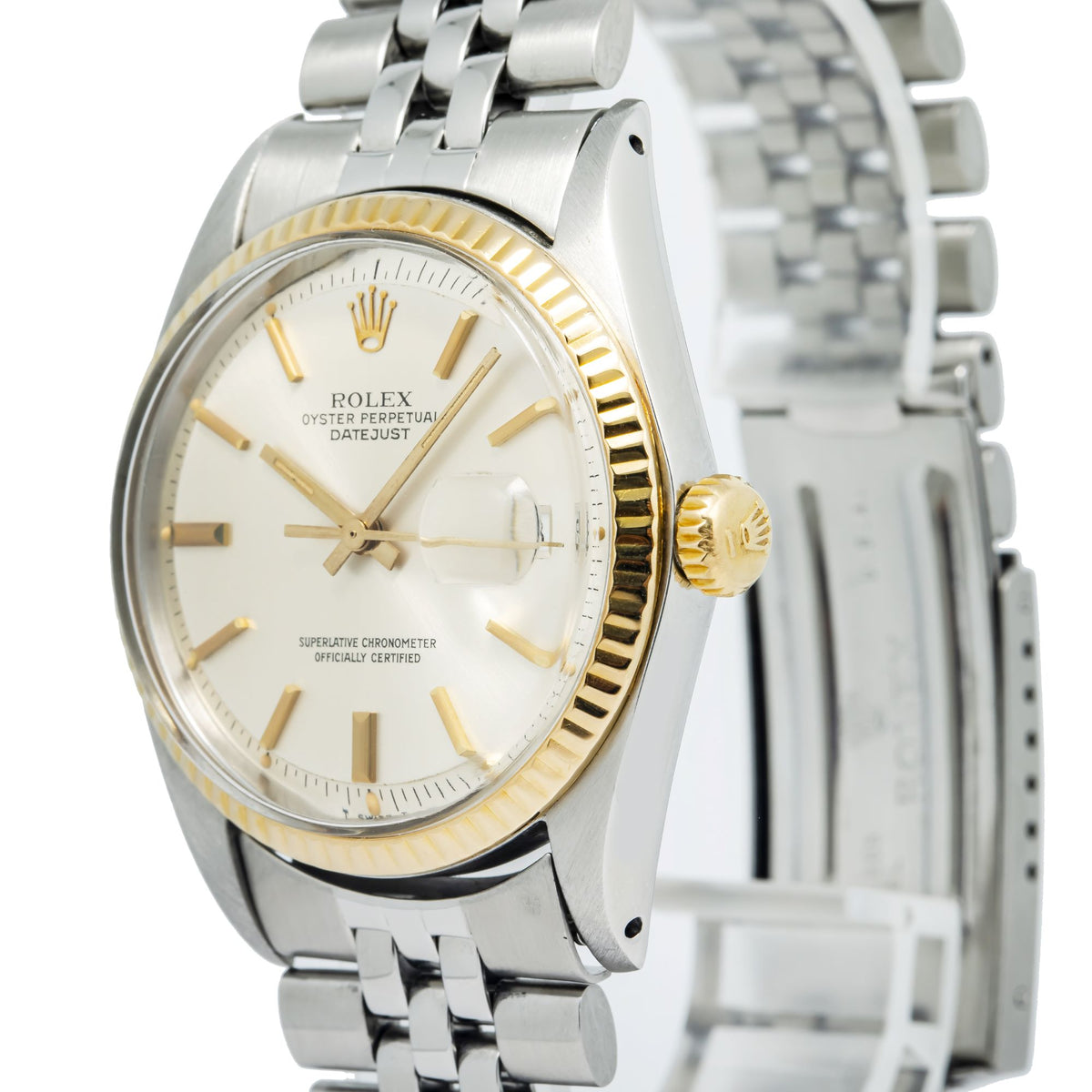 Rolex Datejust 1601 Jubilee YG Two Tone SS Silver Dial Auto Unisex Watch 36mm