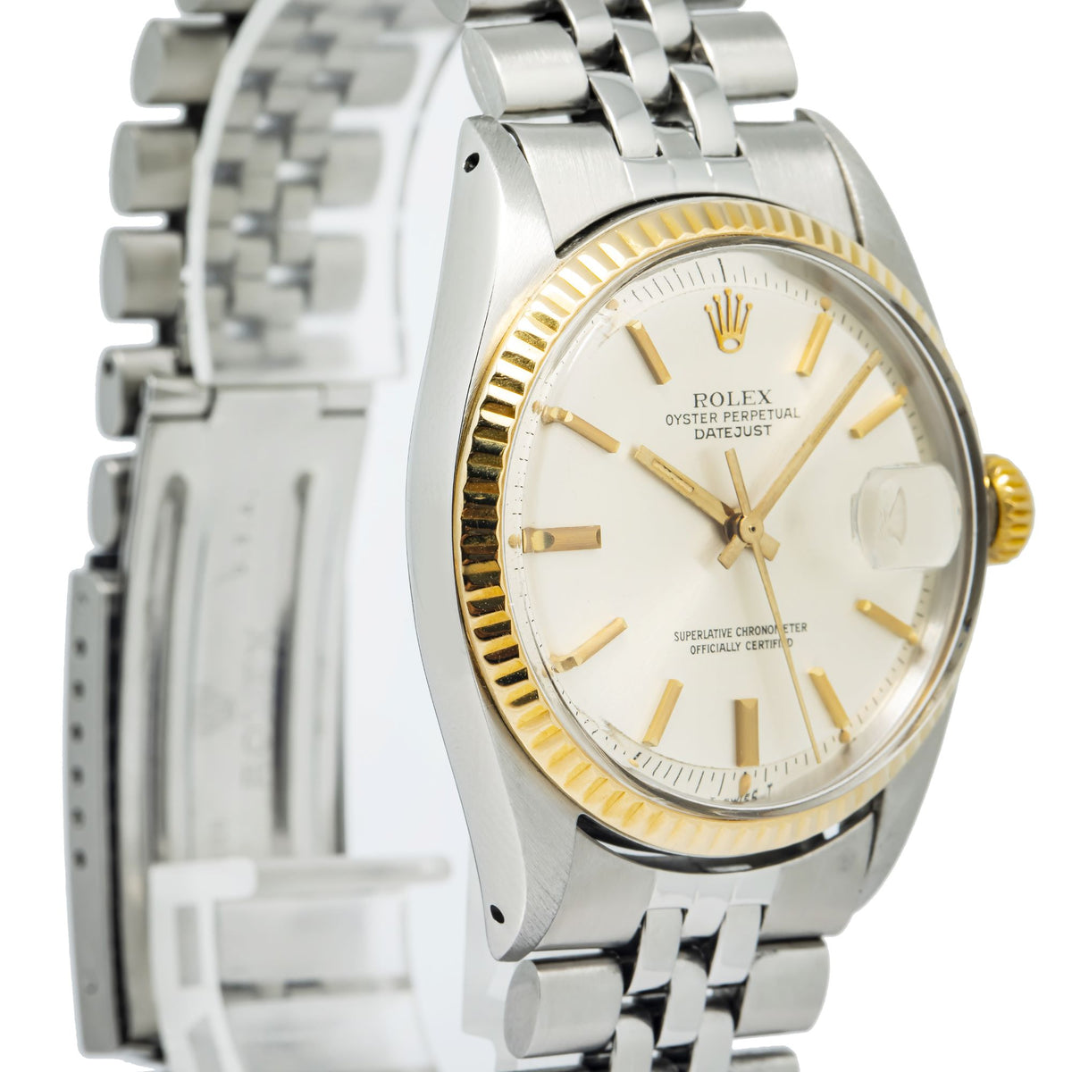 Rolex Datejust 1601 Jubilee YG Two Tone SS Silver Dial Auto Unisex Watch 36mm