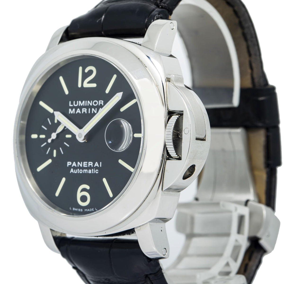 Panerai Luminor Marina PAM00104 OP6693 2007 B&P Steel Auto Black Dial Men's 44mm