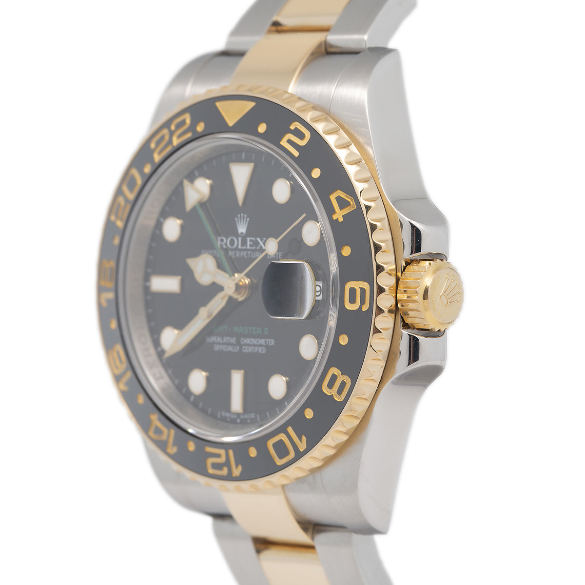 Rolex GMT-Master II 116713 18k YG Two Tone Oyster Black Ceramic Auto Men's 40mm