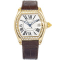 Cartier Roadster 2524 W62005V2 18K YG Diamond Bezel Silver Dial Auto Men's 37mm