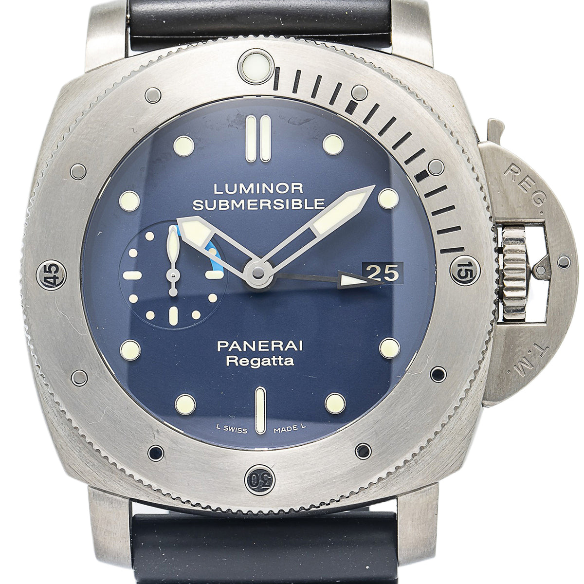 Panerai Luminor Submersible PAM00371 Titanium Blue Dial Auto Men's 47mm