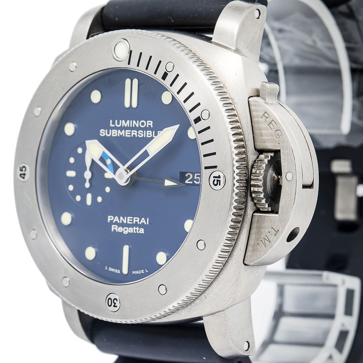 Panerai Luminor Submersible PAM00371 Titanium Blue Dial Auto Men's 47mm