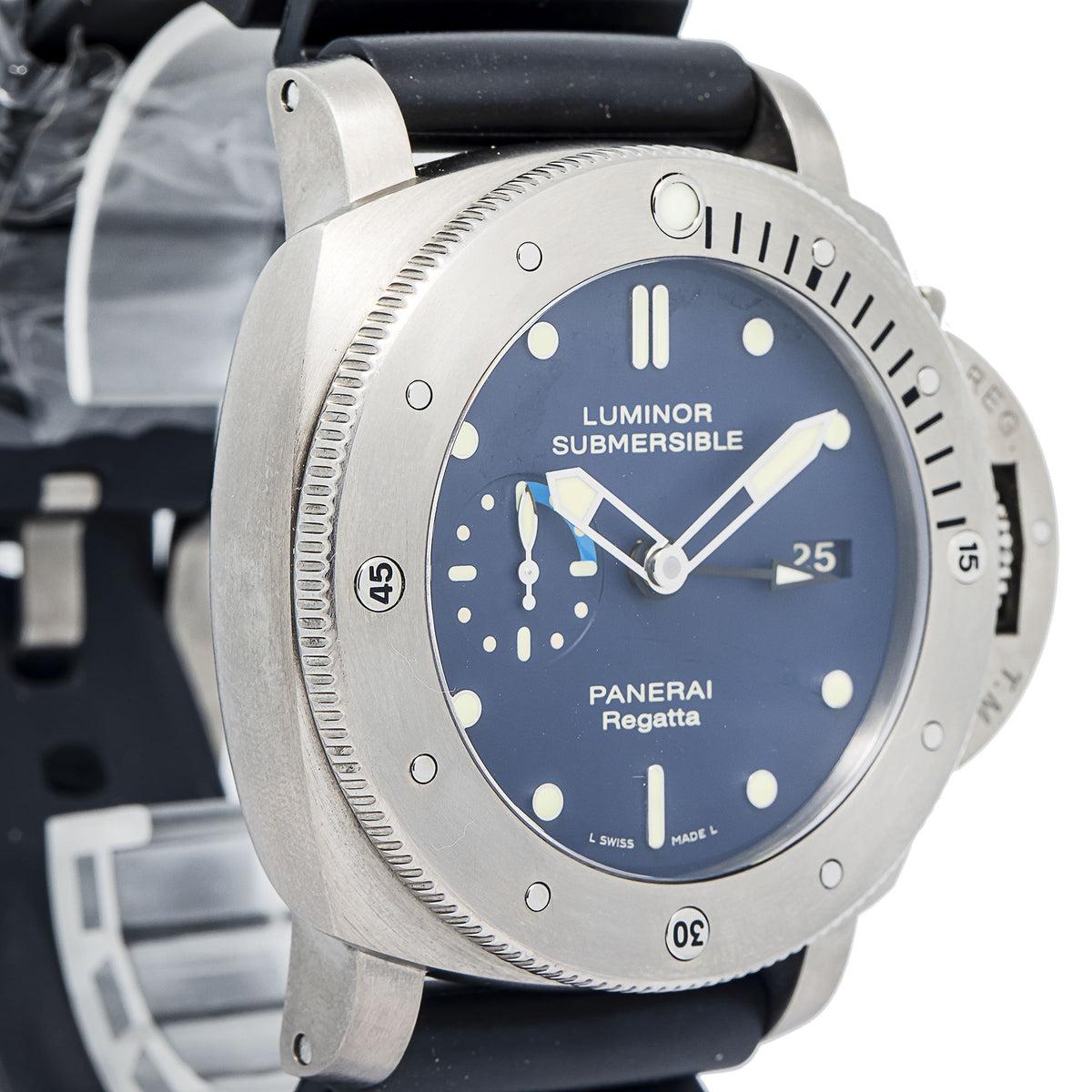 Panerai Luminor Submersible PAM00371 Titanium Blue Dial Auto Men's 47mm