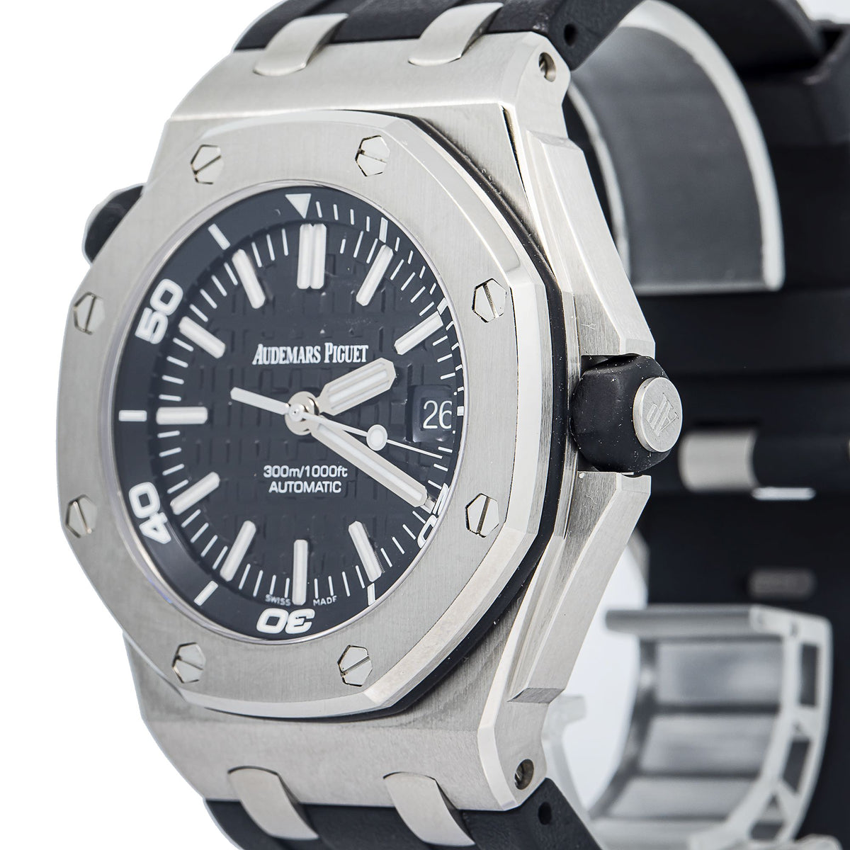 Audemars Piguet Royal Oak Offshore Diver 15703ST SS Black Dial Auto Men's 42mm