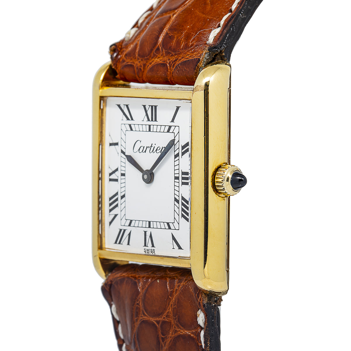 Cartier Tank Louis Vintage  18K YG Electroplated Roman White Dial Manual 23mm