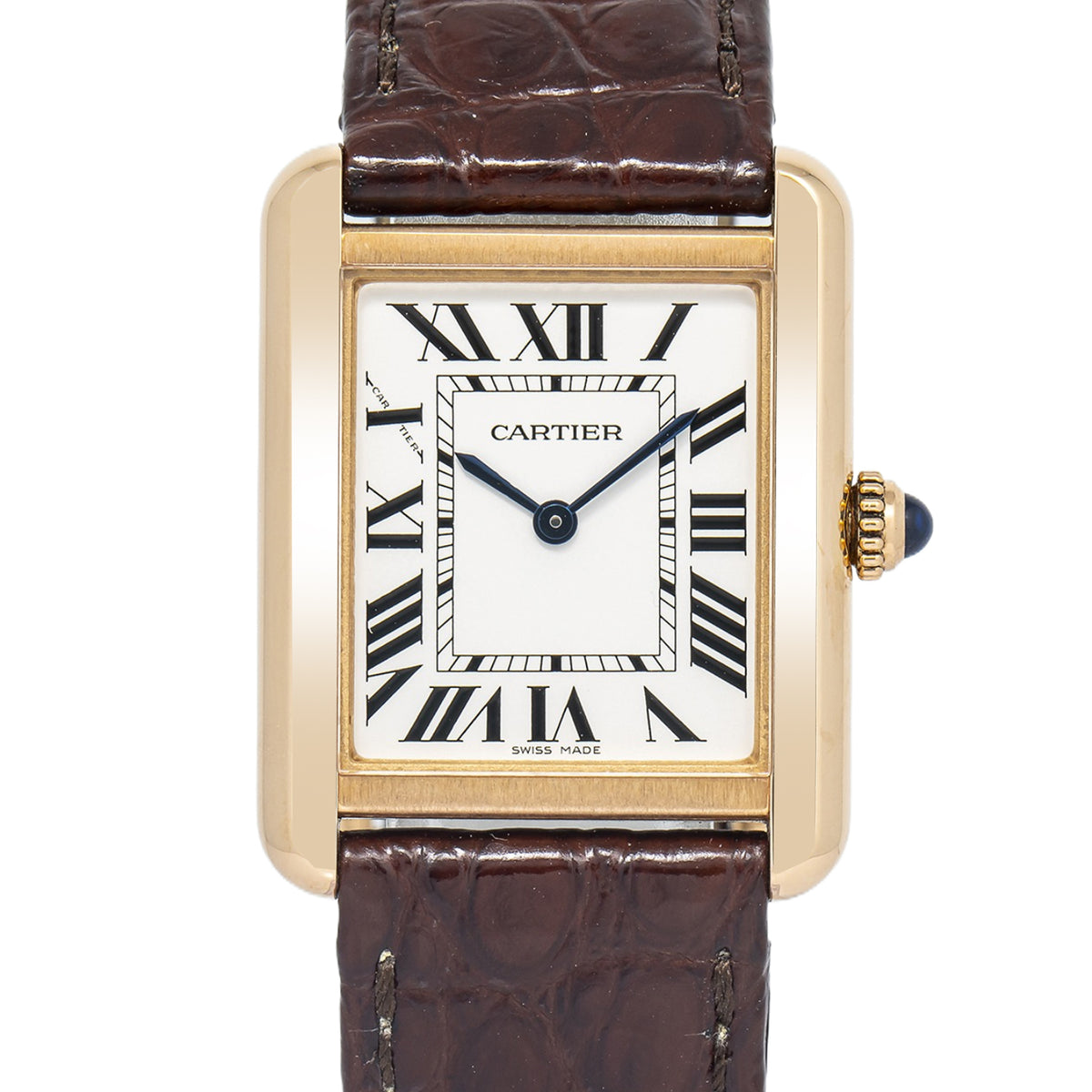 Cartier Tank Solo 3168 W5200024 2013 Paper 18k Rose Gold Silver Dial Quartz 24mm