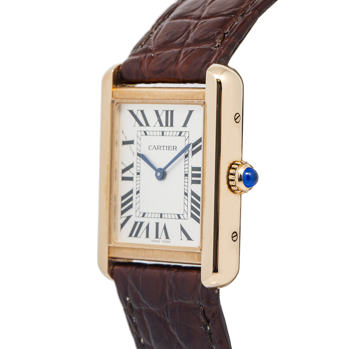 Cartier Tank Solo 3168 W5200024 2013 Paper 18k Rose Gold Silver Dial Quartz 24mm