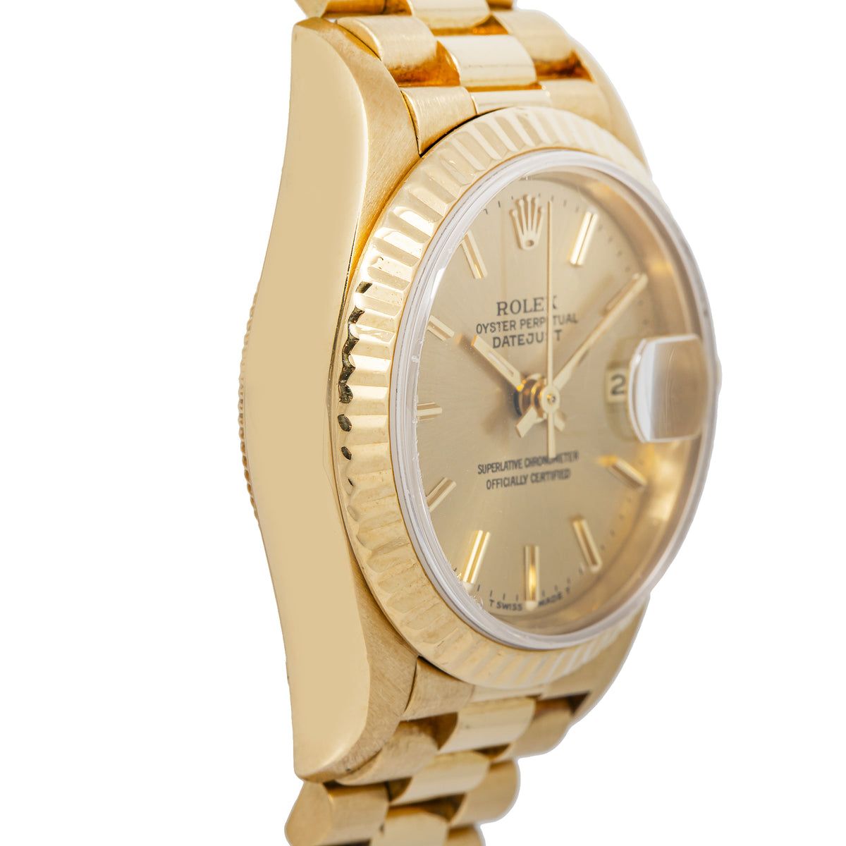 Rolex DateJust 69178 President 18K Yellow Gold Champagne Dial Auto Ladies 26mm