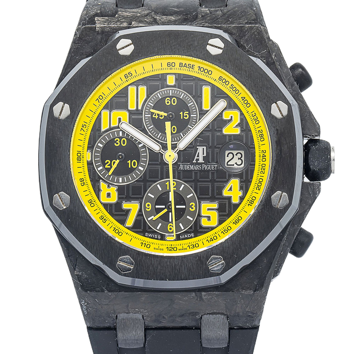 Audemars Piguet Royal Oak Offshore 26176FO Bumble Bee Carbon Auto Men Watch 42mm